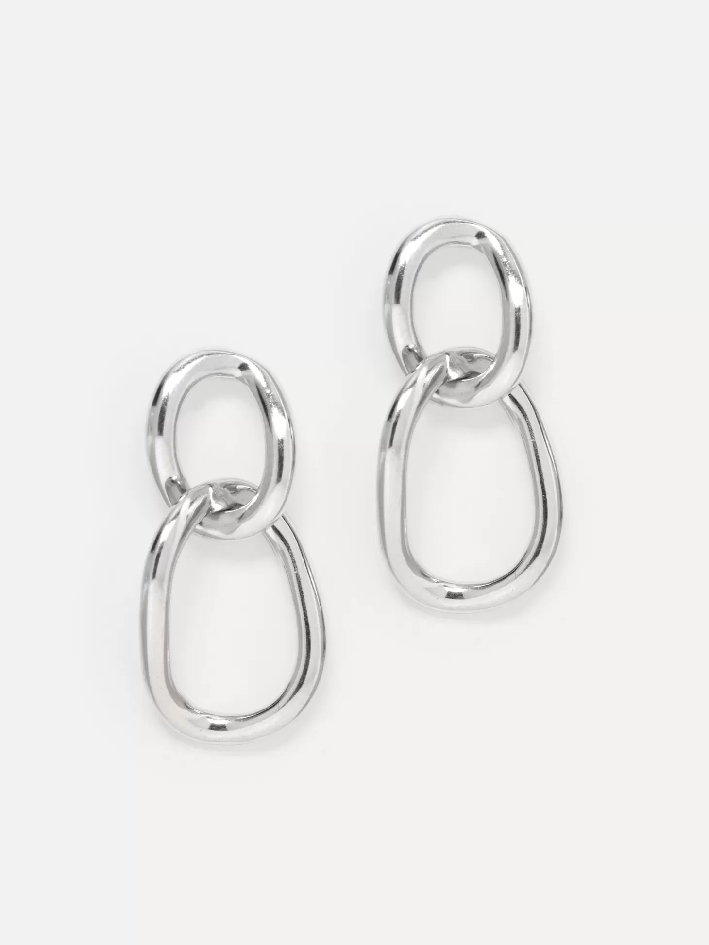 Les Soeurs Oorbel Cara Double Loop Silver Flash Sale