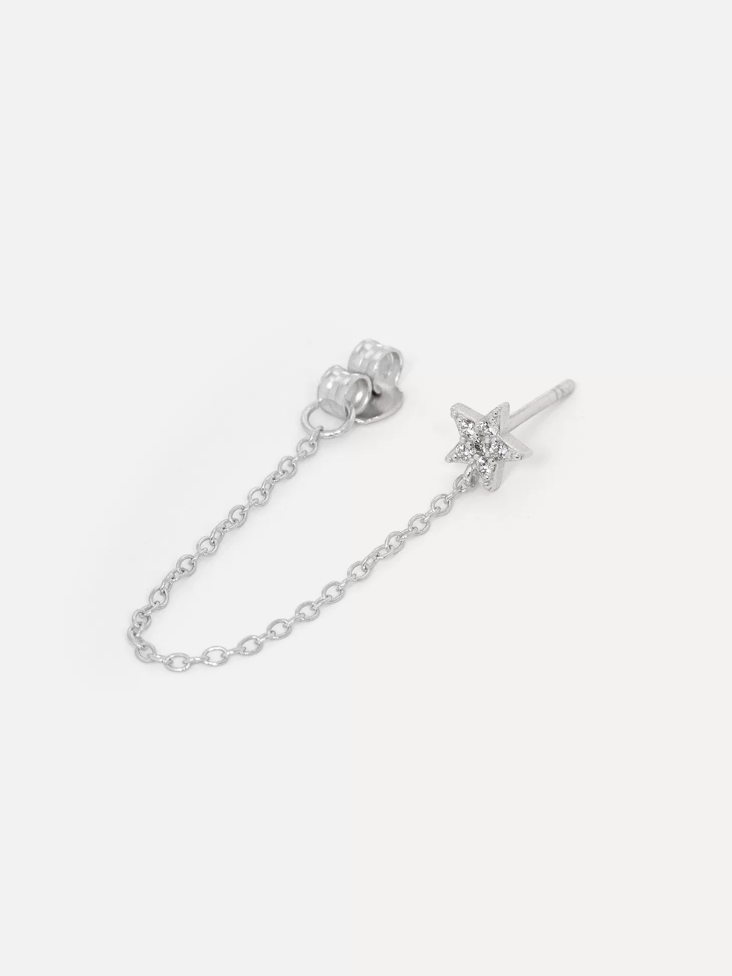 Les Soeurs Oorbel Cora Strass Chain Silver Shop