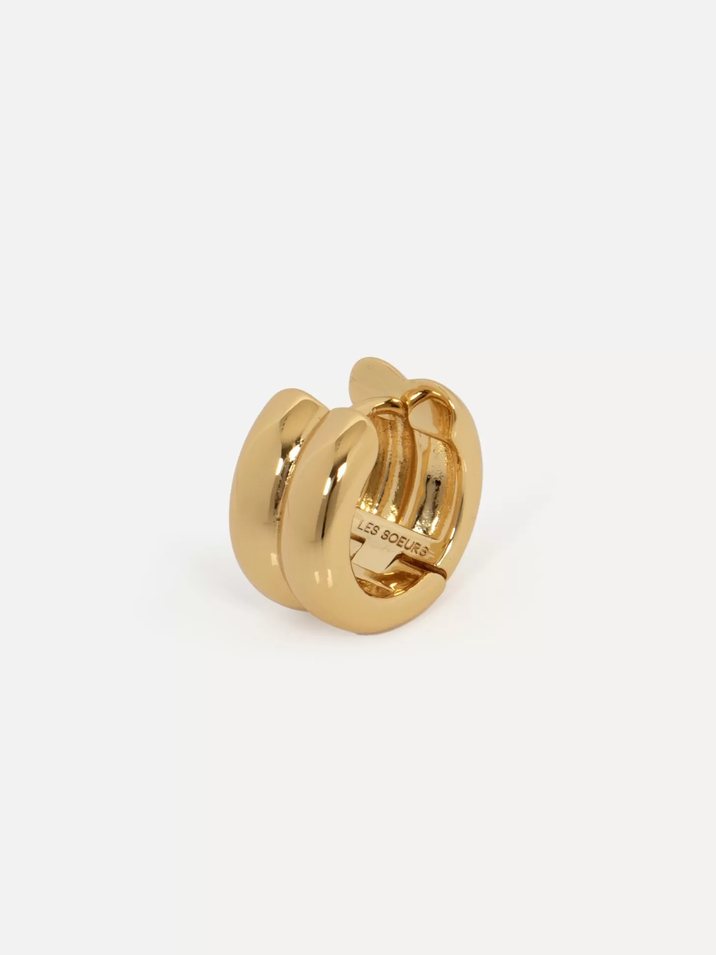 Les Soeurs Oorbel Ferdi Double Huggie Gold Sale