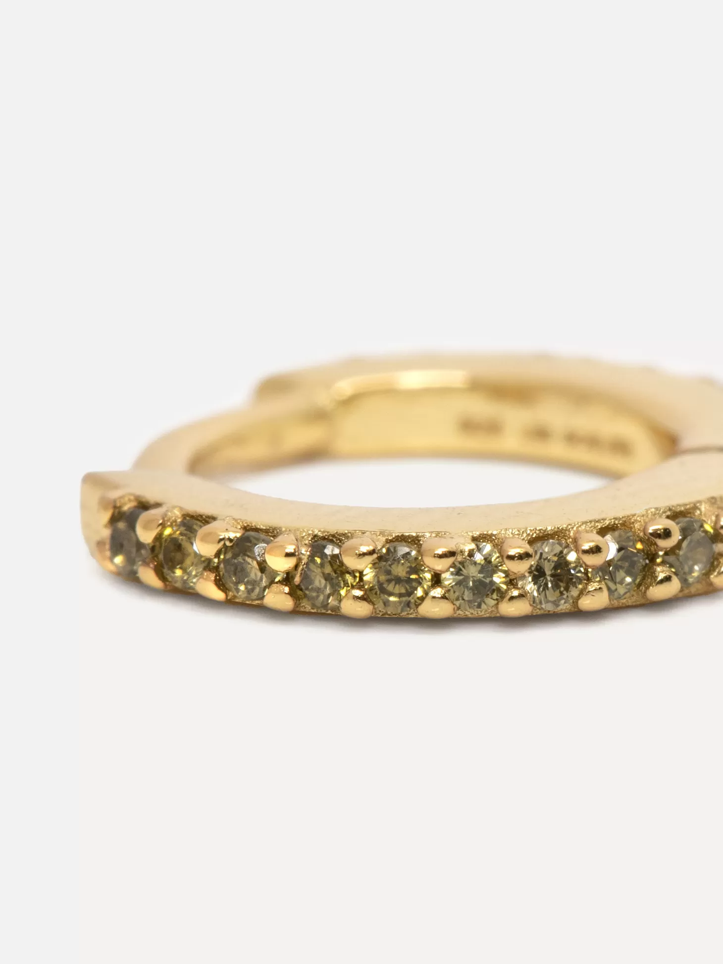 Les Soeurs Oorbel Jeanne Mini Strass Gold Khaki Hot
