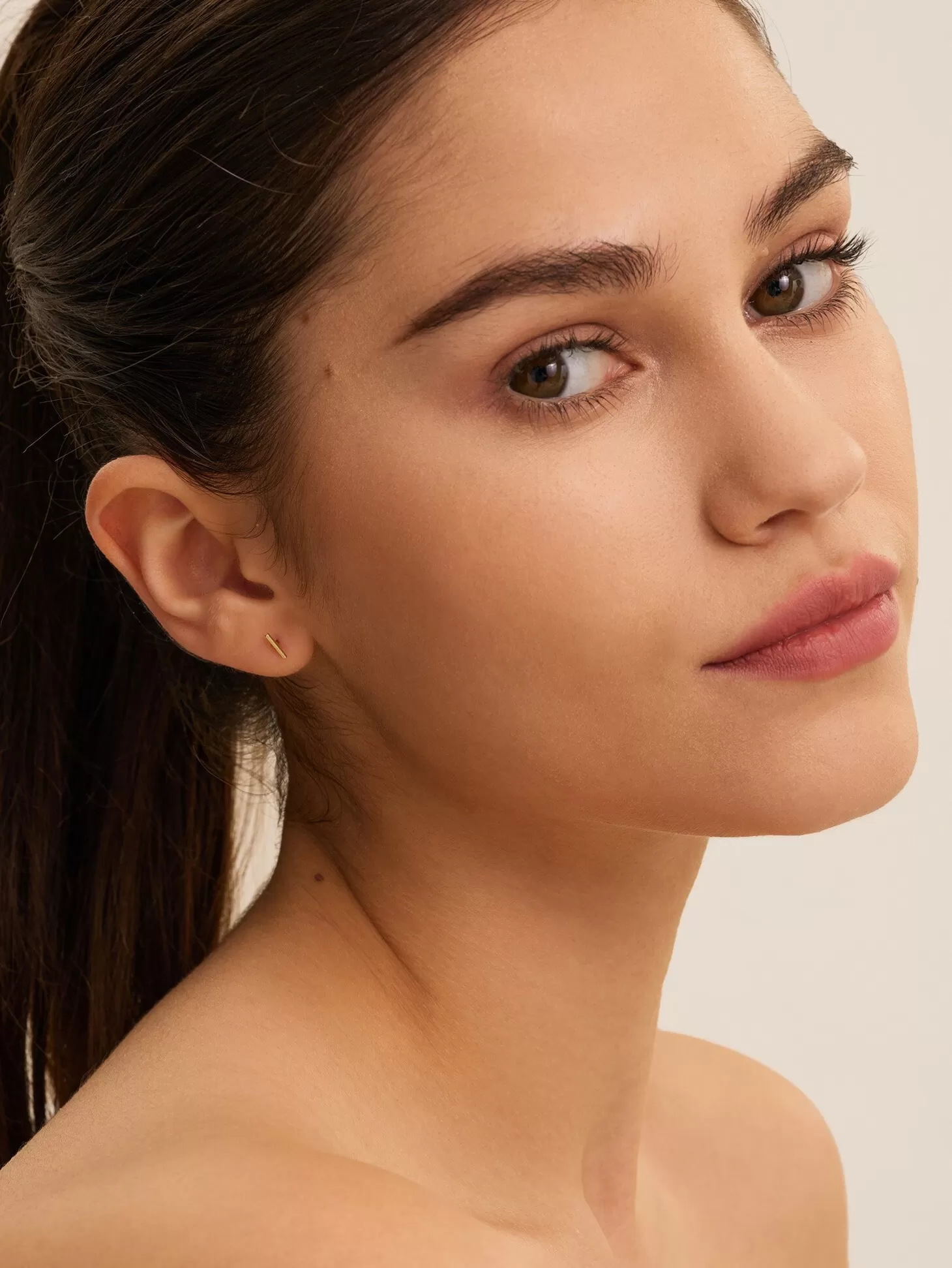 Les Soeurs Oorbel Jolie Barre Mini Gold Store