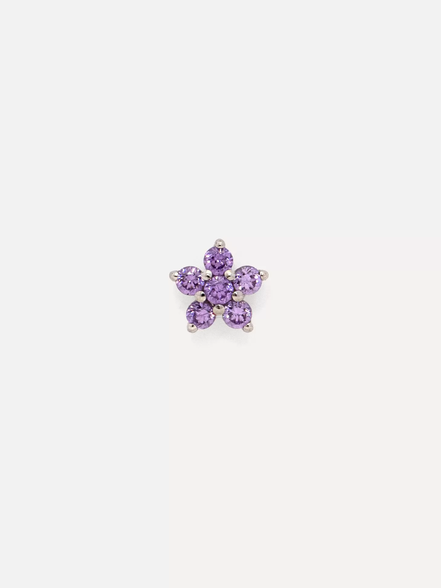 Les Soeurs Oorbel Jolie Flower Strass Purple Silver Store