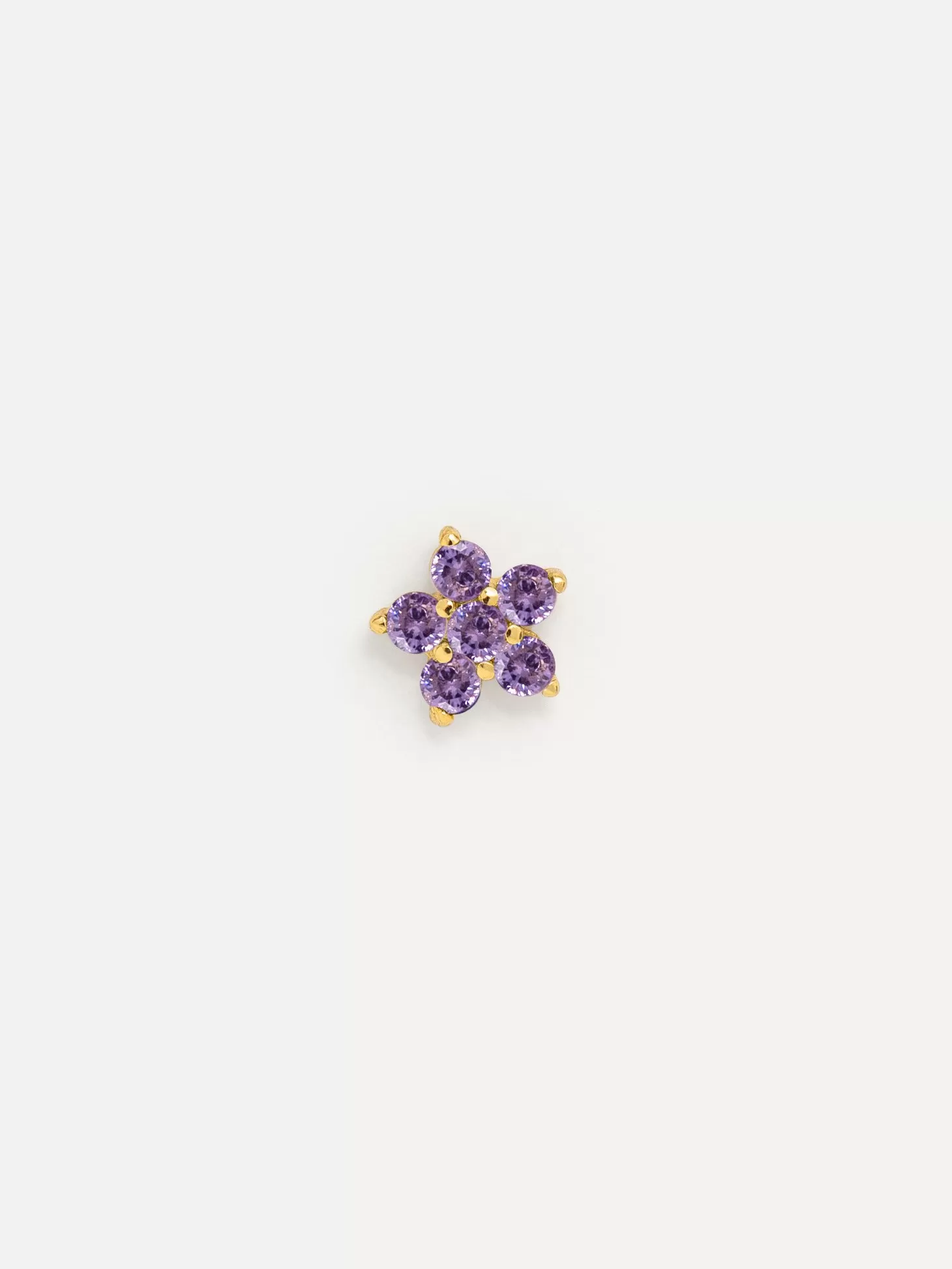 Les Soeurs Oorbel Jolie Flower Strass Purple Gold Store