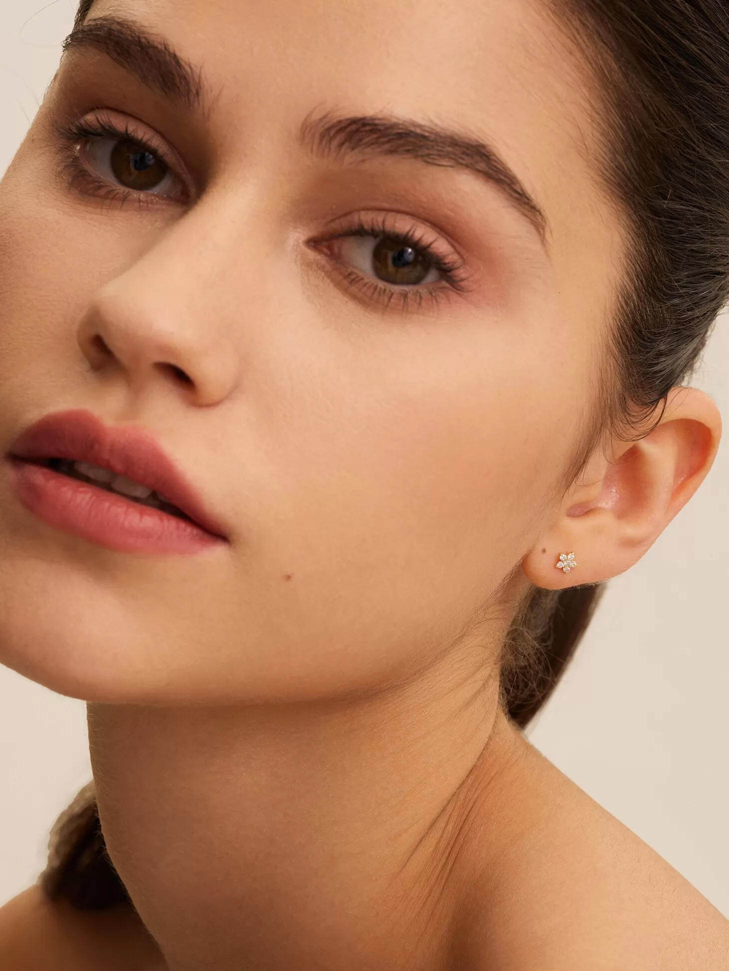 Les Soeurs Oorbel Jolie Flower Strass Gold Outlet