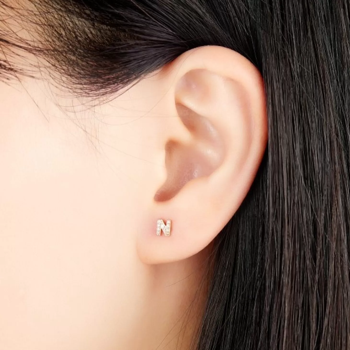 Les Soeurs Oorbel Jolie Initial Strass Cheap
