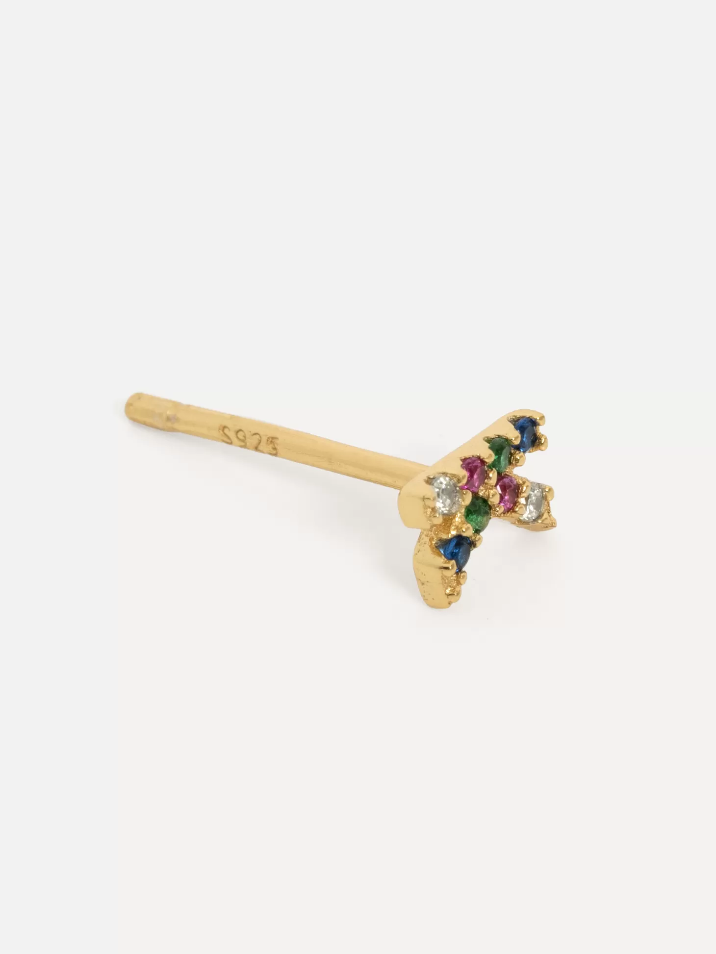 Les Soeurs Oorbel Jolie Initial Strass Multi Flash Sale