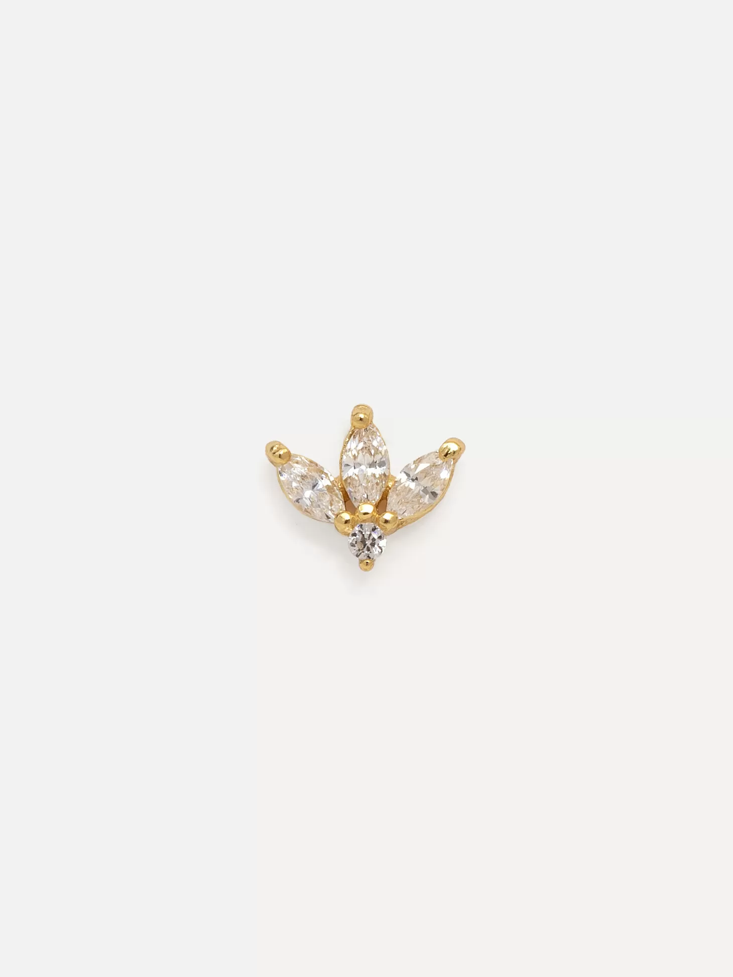 Les Soeurs Oorbel Jolie Triple Leaf Gold Clear Outlet