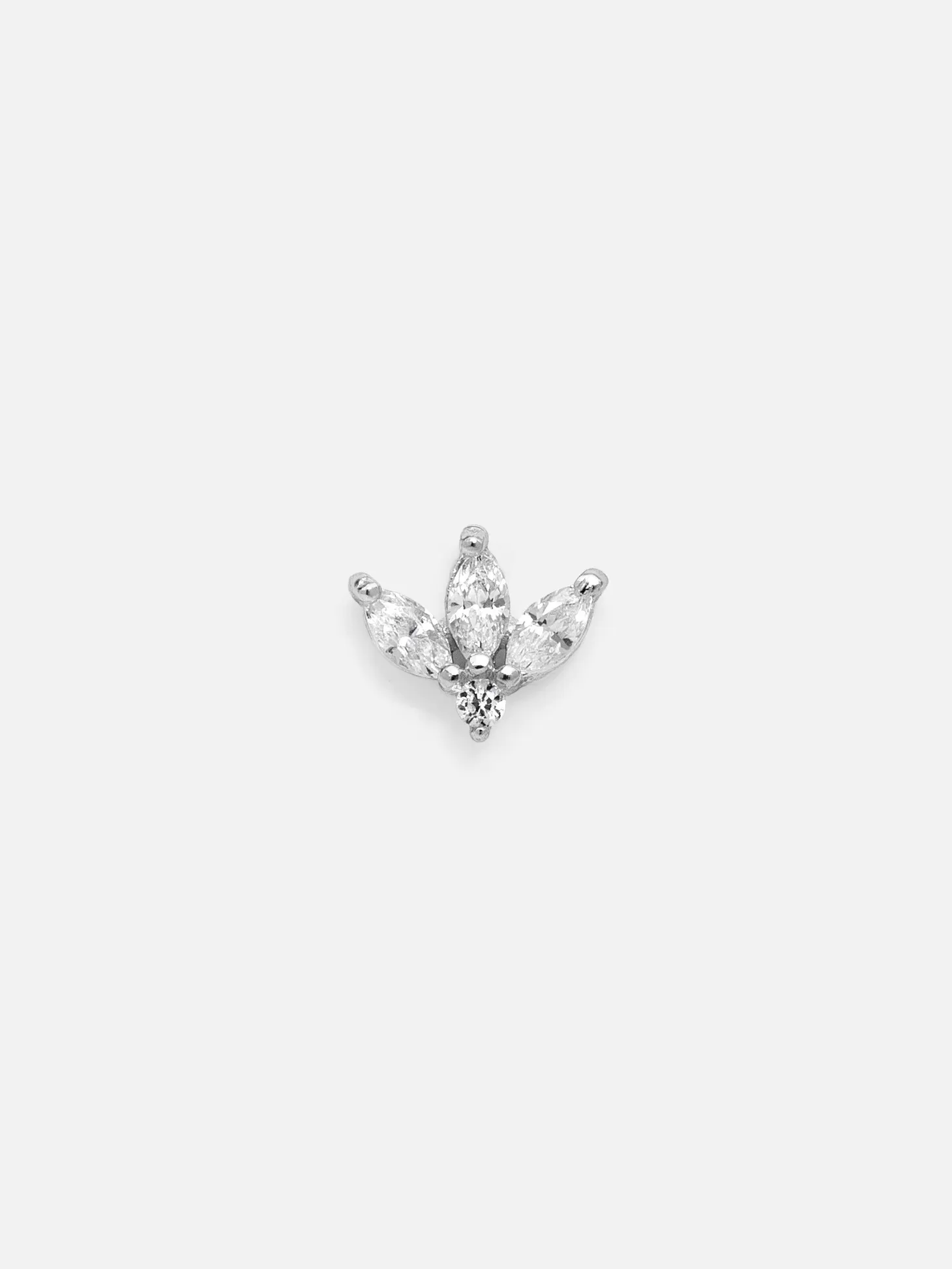 Les Soeurs Oorbel Jolie Triple Leaf Silver Clear Best Sale