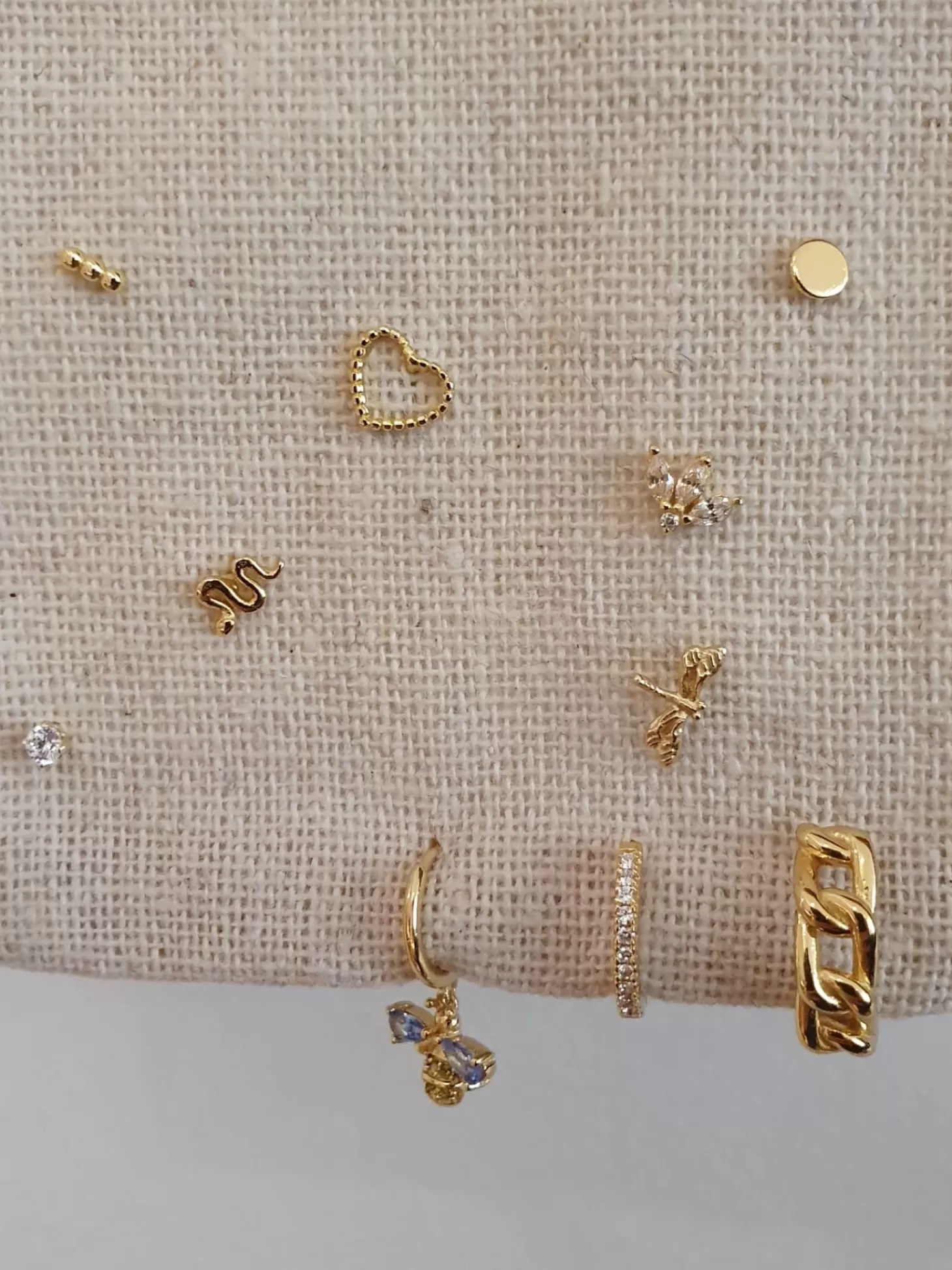 Les Soeurs Oorbel Jolie Triple Leaf Gold Clear Outlet