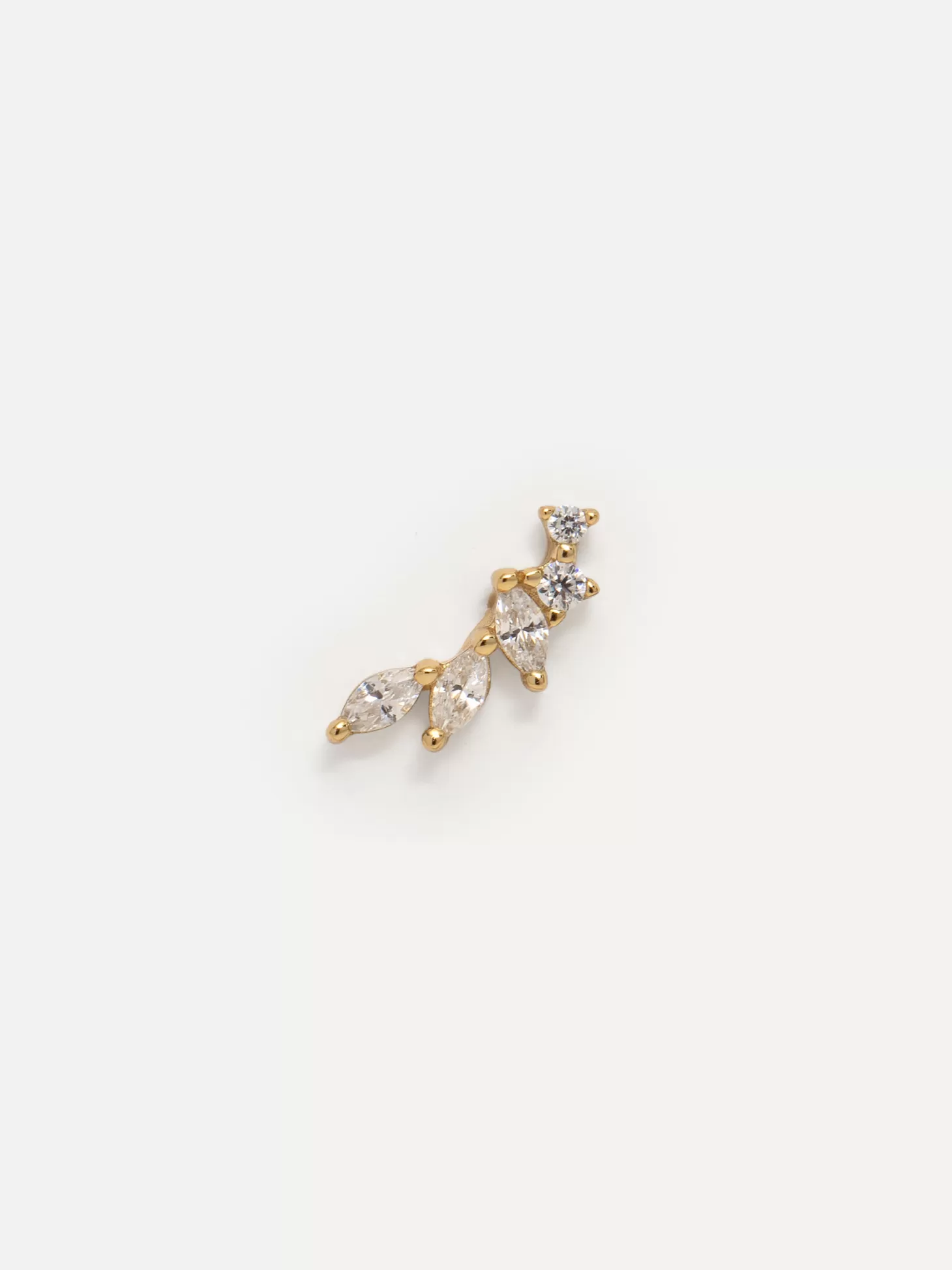 Les Soeurs Oorbel Louise Strass Leaves Gold Flash Sale