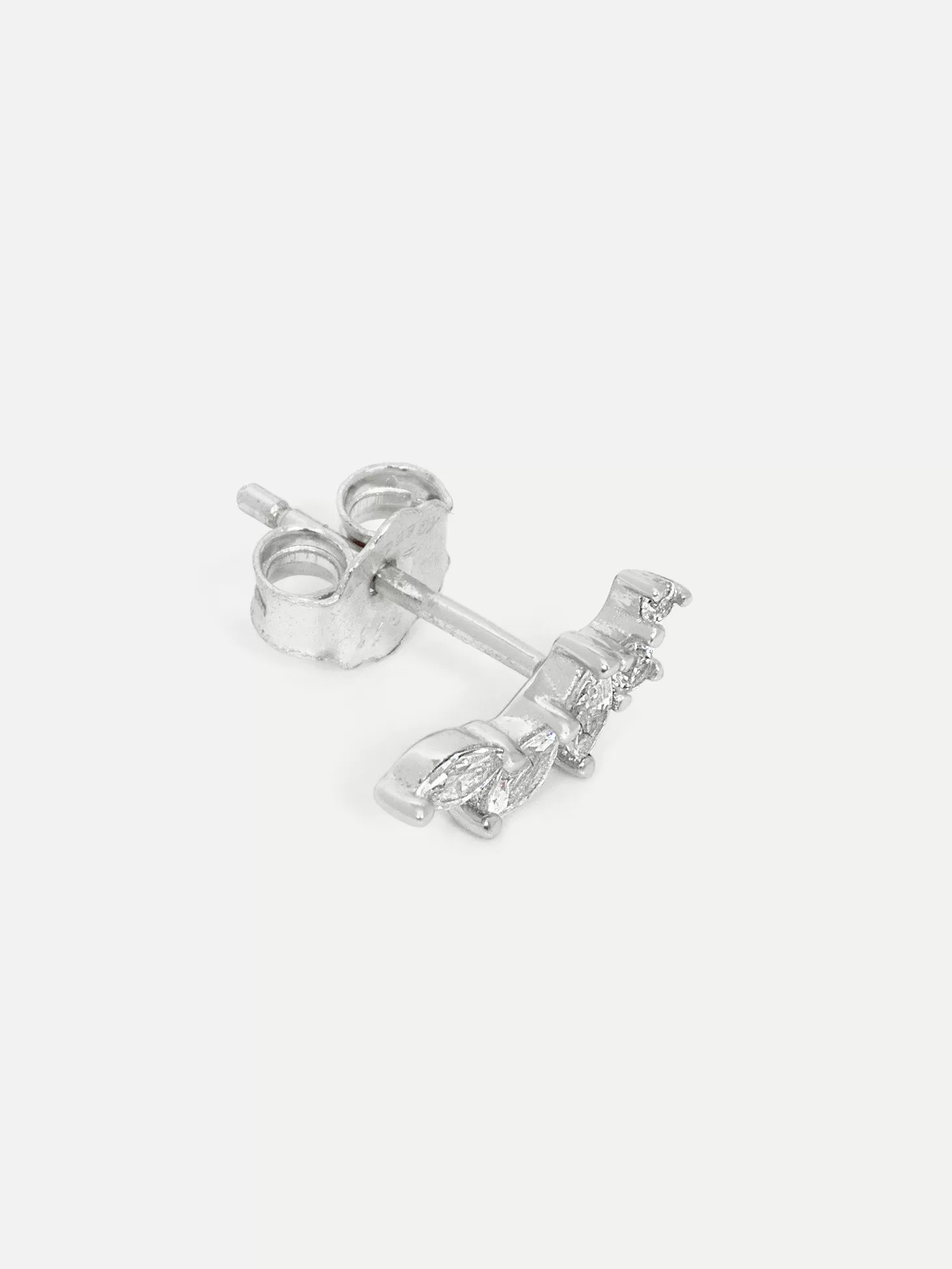 Les Soeurs Oorbel Louise Strass Leaves Silver Discount