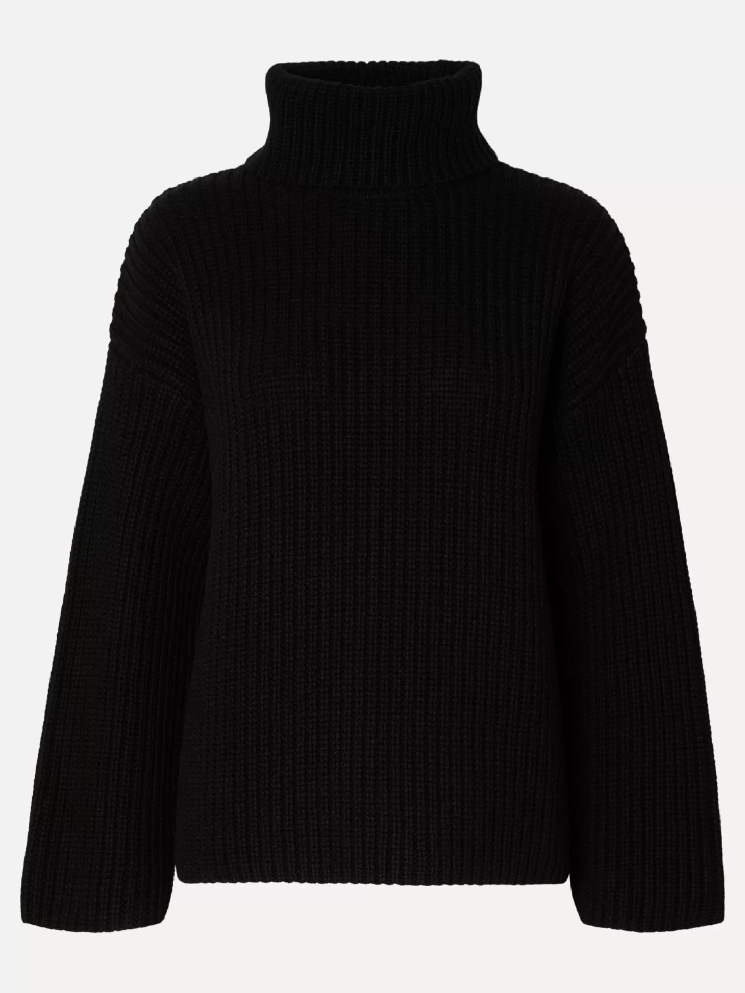 Selected Oversized Grofgebreide Trui Sefika Black Cheap