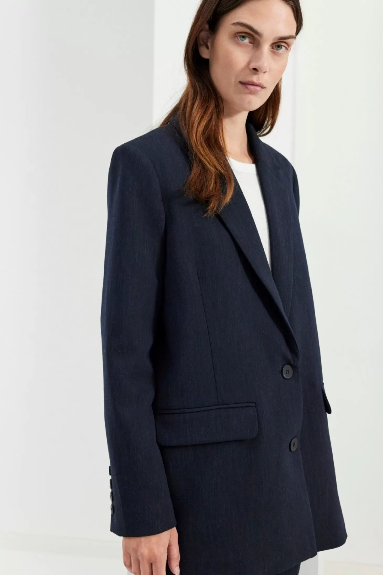 Selected Oversized Single-Breaster Blazer Rita Dark Sapphire Cheap