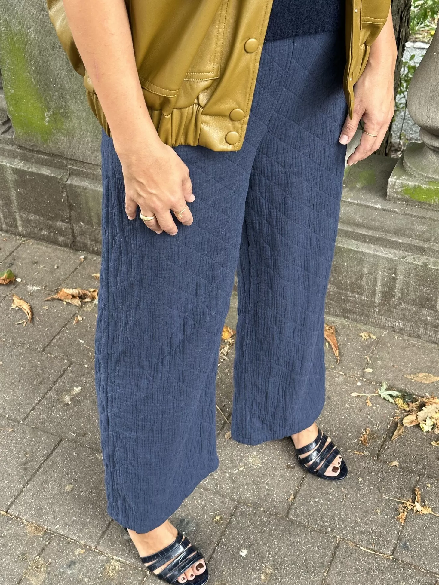 Le Marais Quilted Broek Jenny Navy Best Sale