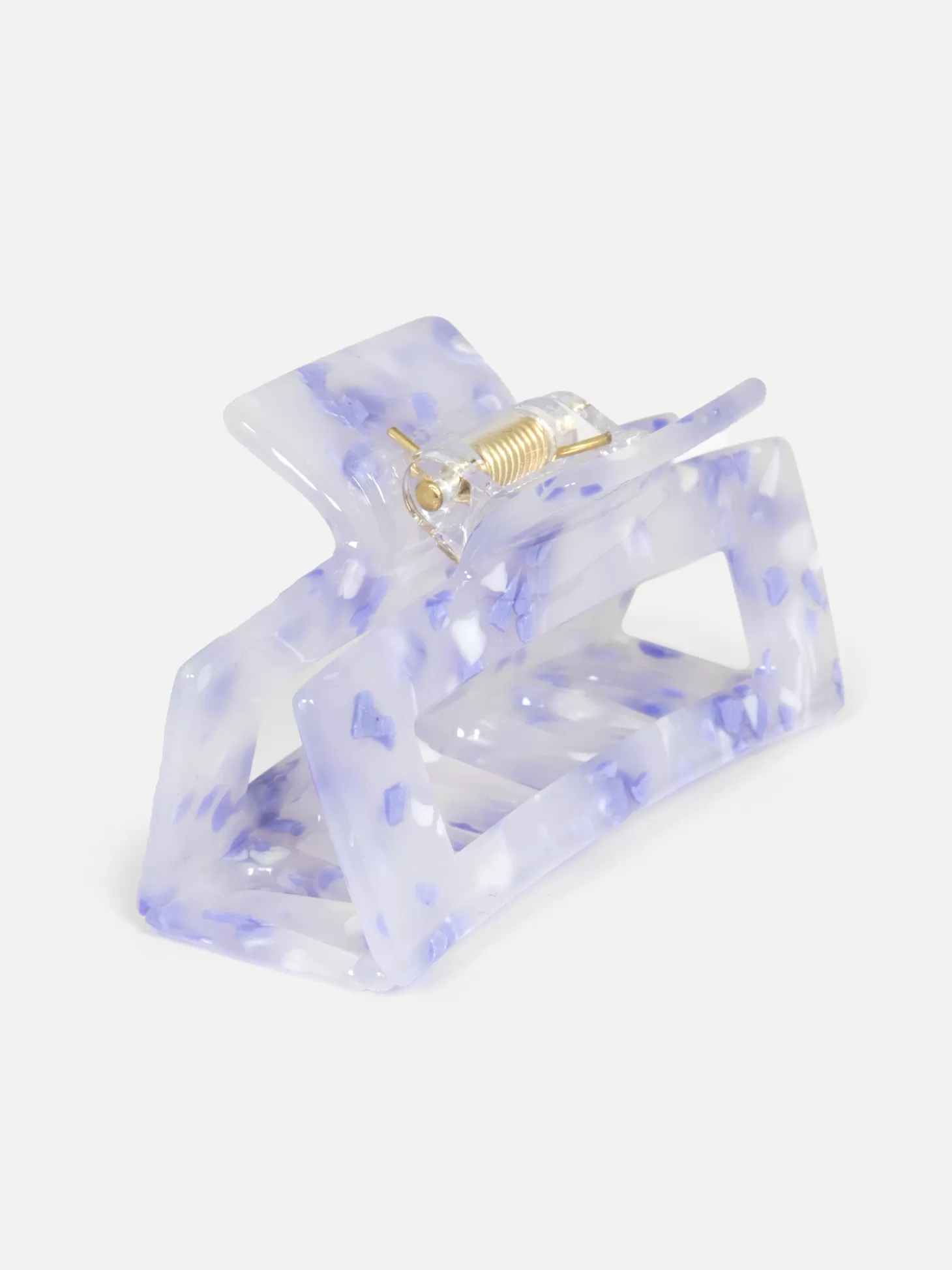 Les Soeurs Resin Haarspeld Rechthoekig Purple/White Hot