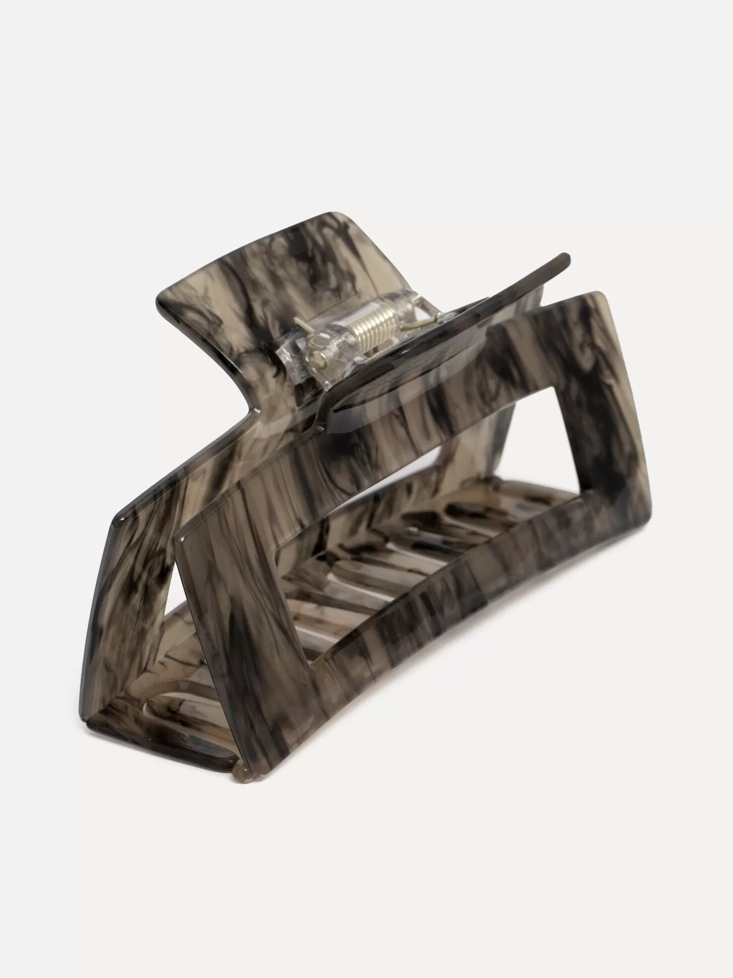 Les Soeurs Resin Hair Clip Rectangle Olive Shop