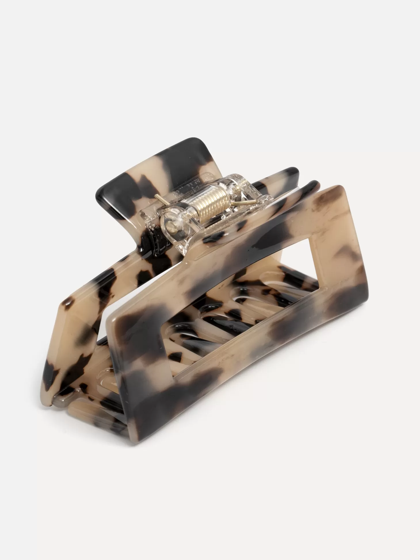 Les Soeurs Resin Hair Clip Rectangle Light Tortue Best Sale