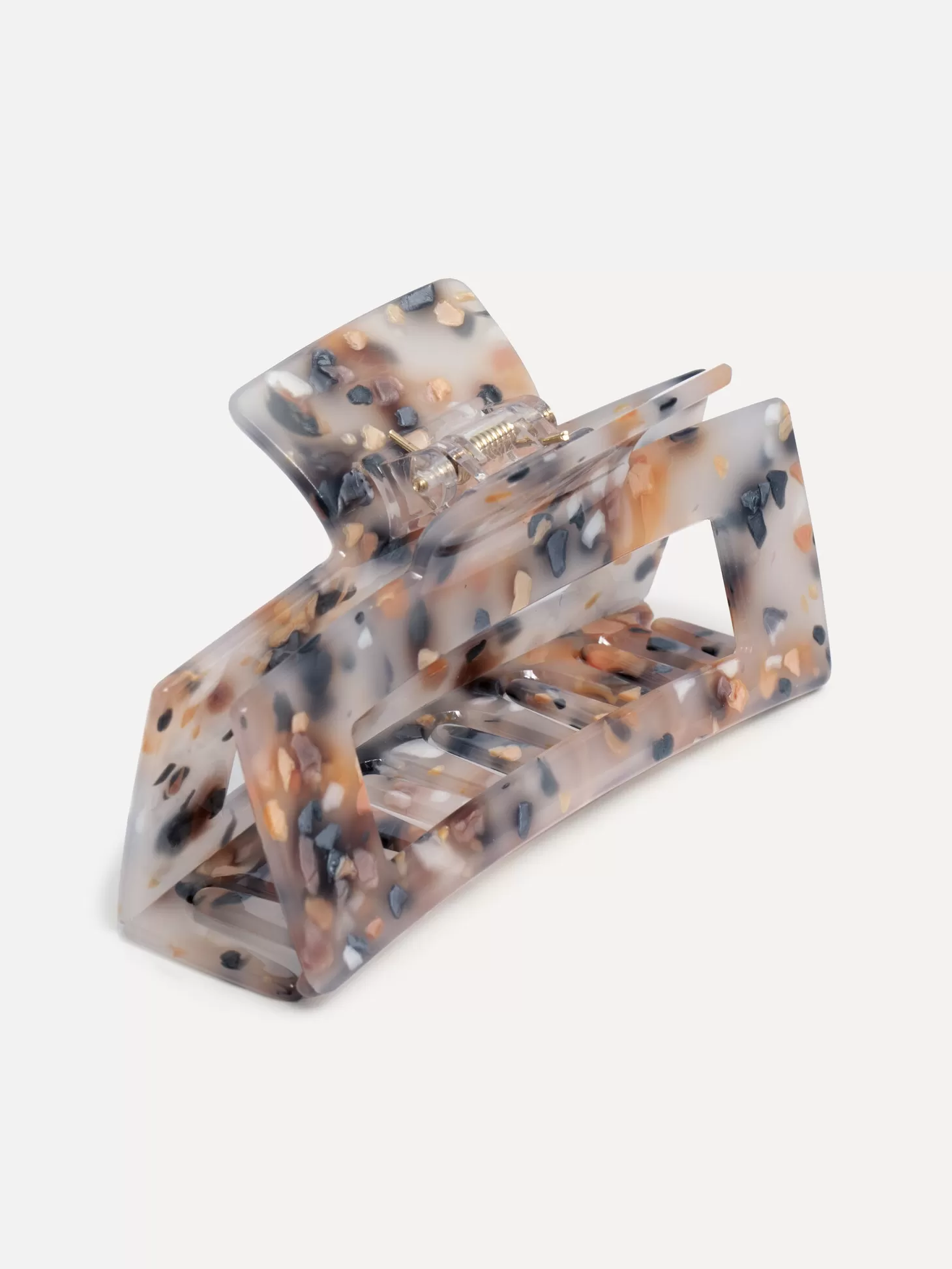 Les Soeurs Resin Hair Clip Rectangle Nude Cheap