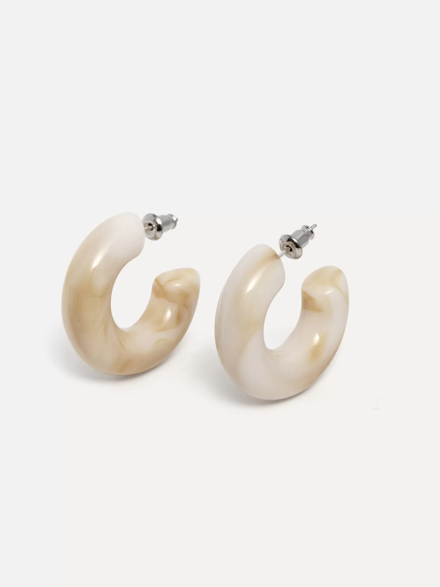 Les Soeurs Resin Oorbellen Set Melany Cream Fashion