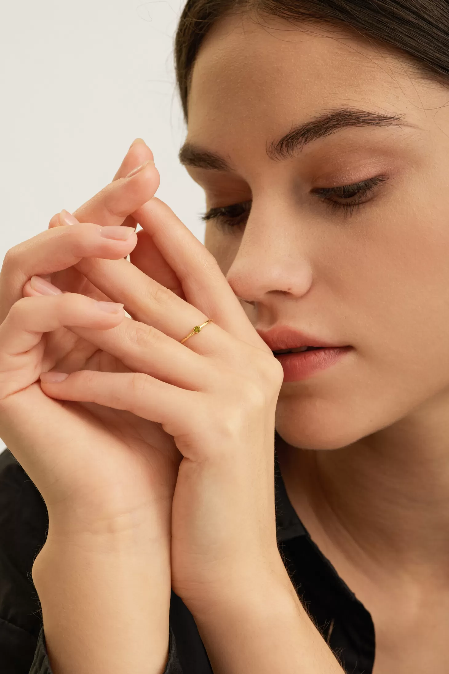 Les Soeurs Ring Chloe Moodstone Khaki Gold Best Sale