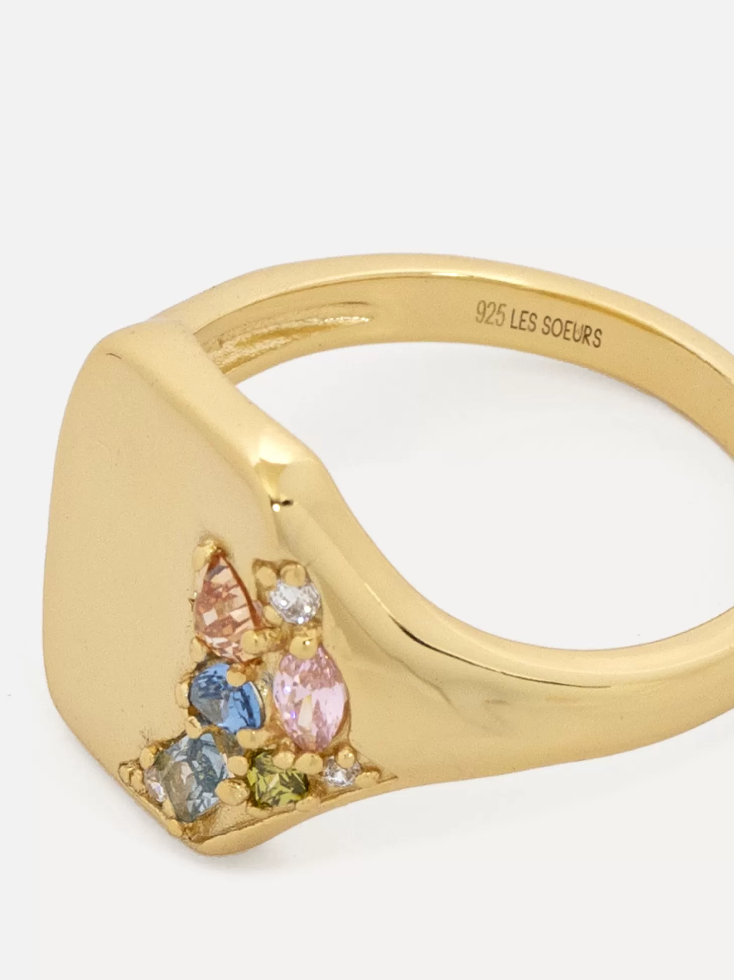 Les Soeurs Ring Gilda Pastel Zirkonia Gold Cheap
