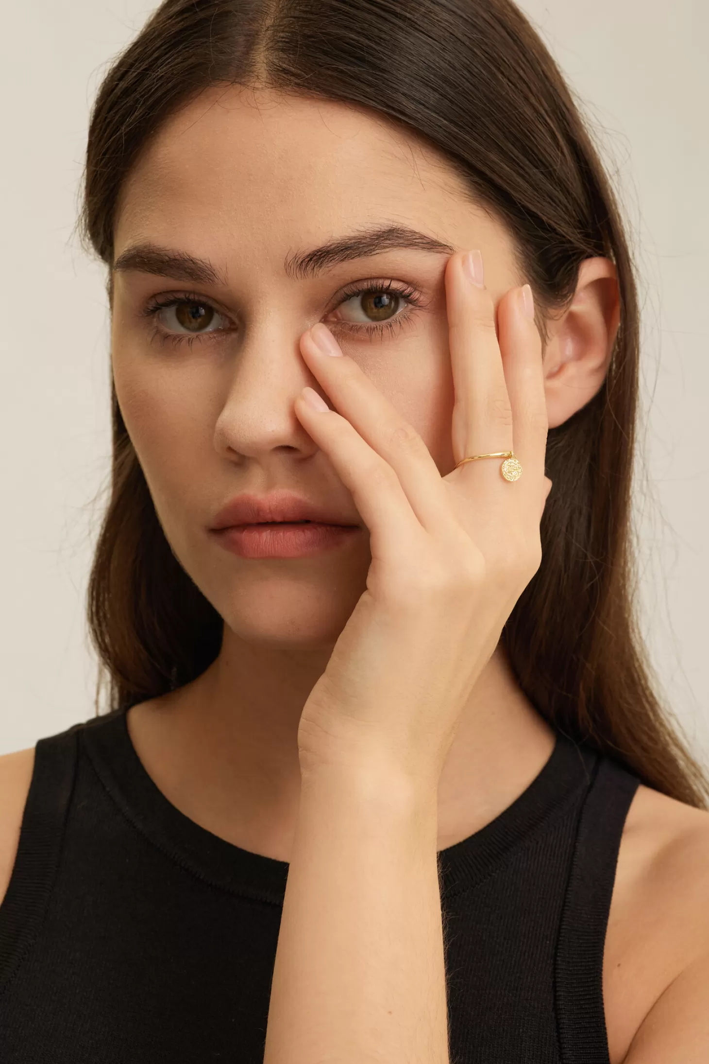 Les Soeurs Ring Ginette Coin Gold Sale