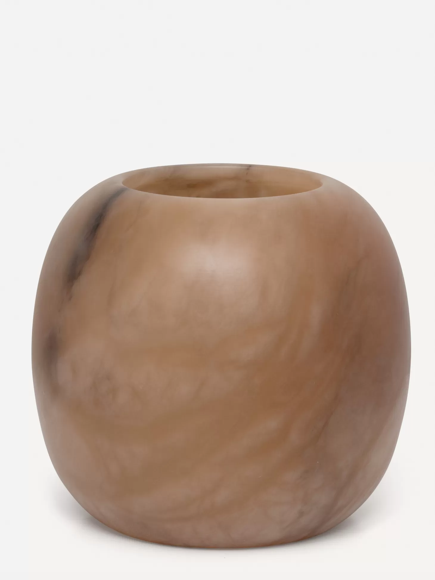 Les Soeurs Ronde Alabaster Kaarsenhouder (Extra Large) Tabac Hot
