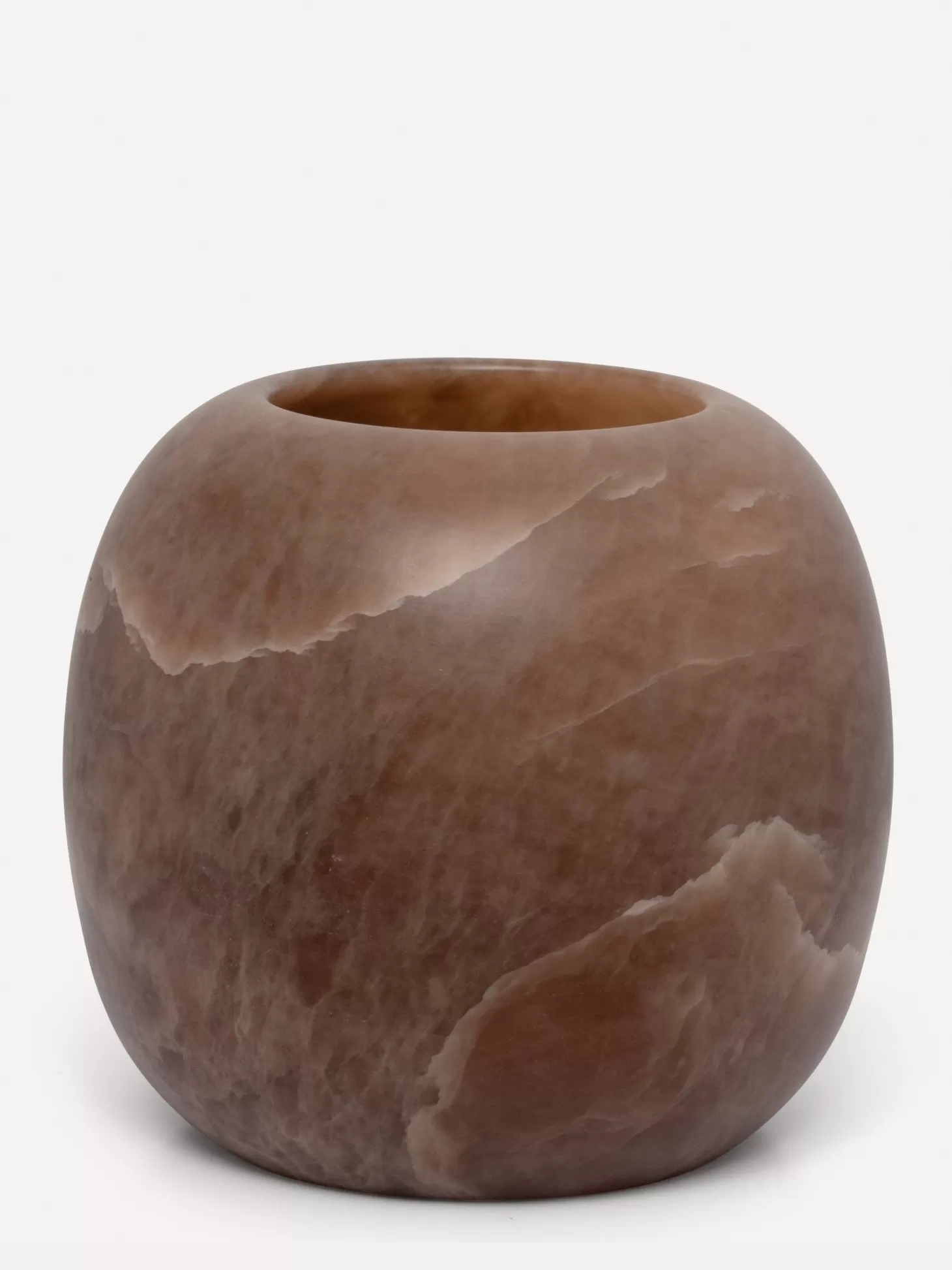 Les Soeurs Ronde Alabaster Kaarsenhouder (Extra Large) Tabac Hot