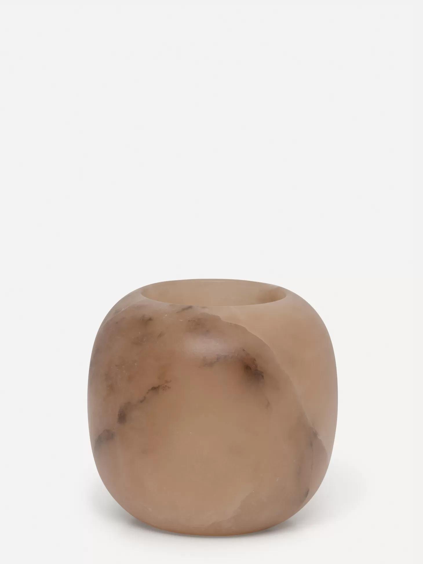 Les Soeurs Ronde Alabaster Kaarsenhouder (Medium) Tabac Sale