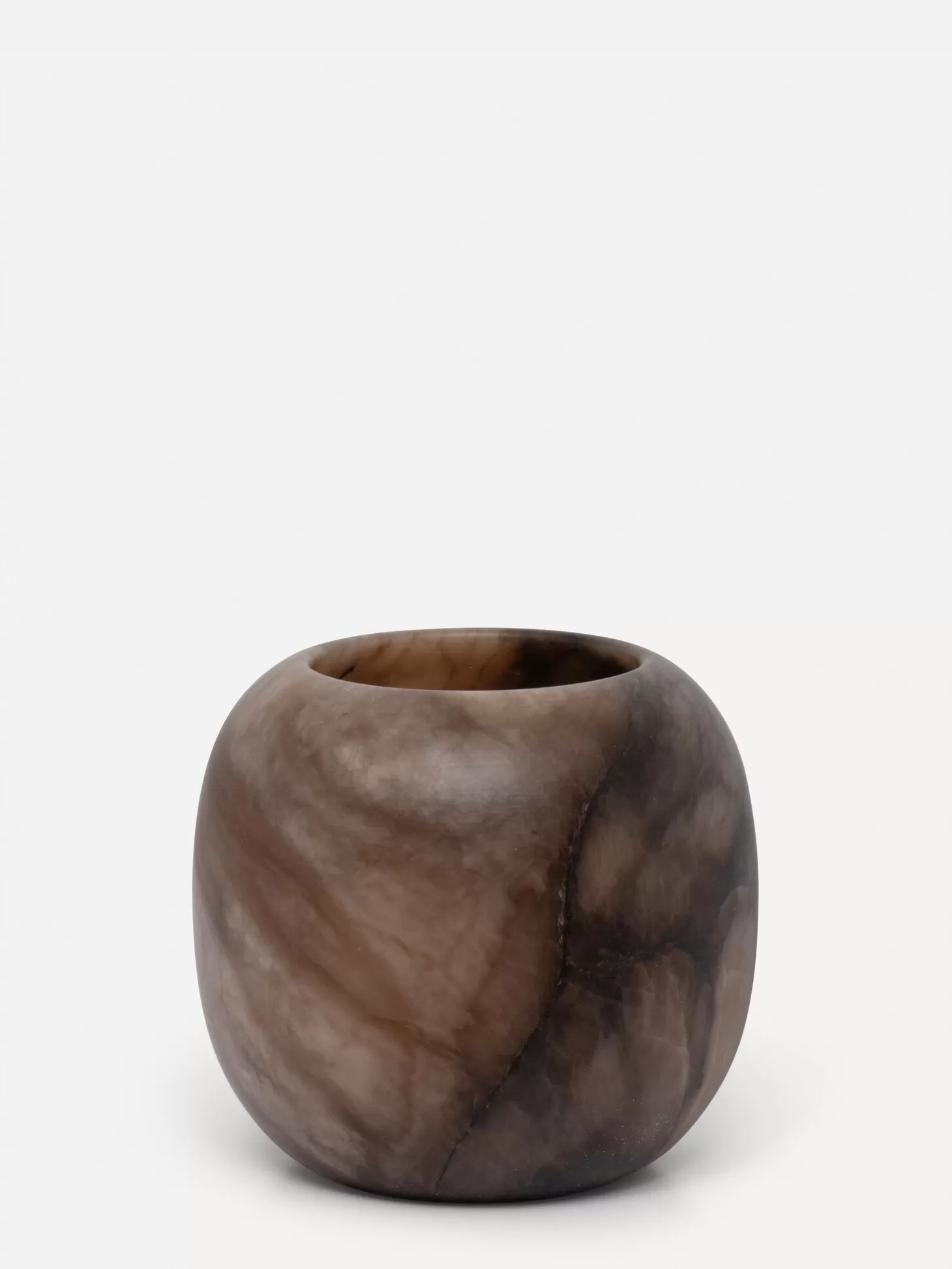 Les Soeurs Ronde Alabaster Kaarsenhouder (Medium) Tabac Sale