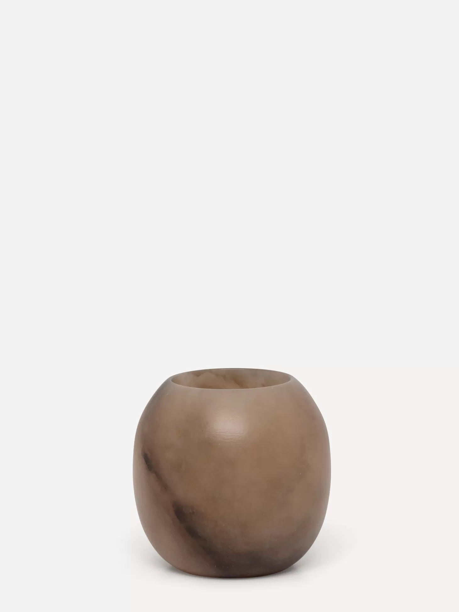 Les Soeurs Ronde Alabaster Kaarsenhouder (Small) Tabac Best Sale