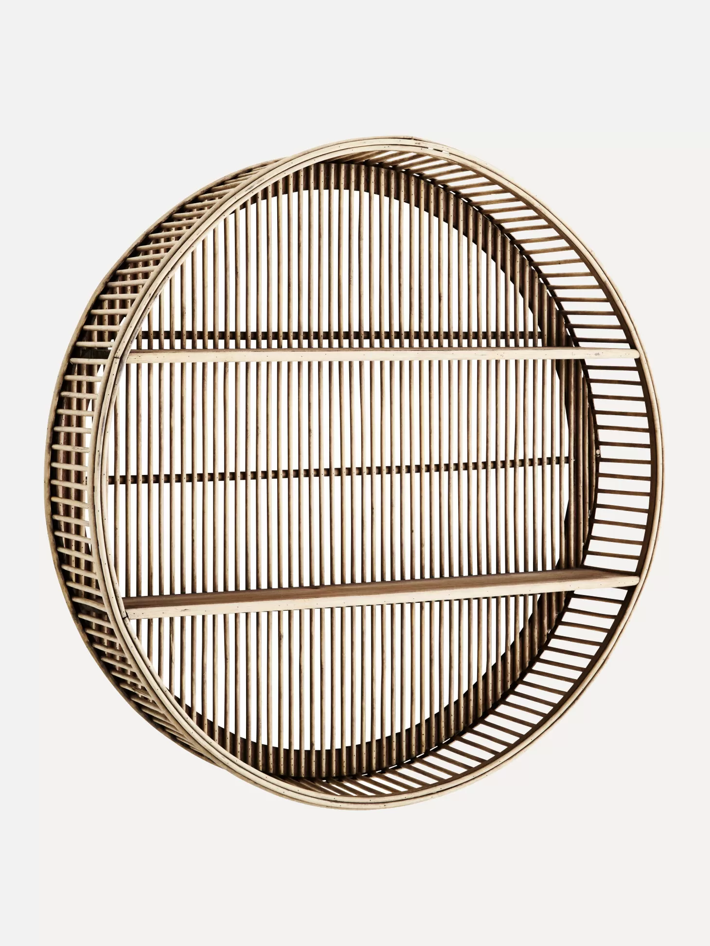 Madam Stoltz Ronde Bamboo Schap Dark Natural Fashion