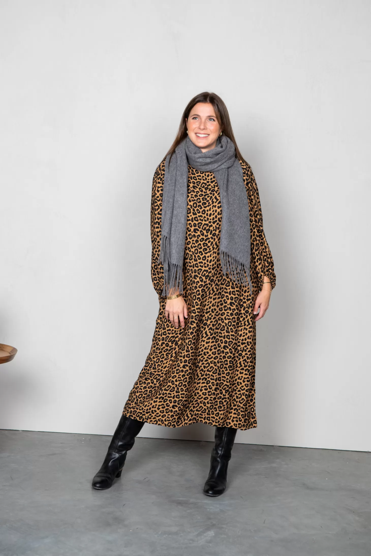 MBYM Scarf Stacy Light Grey Melange Discount