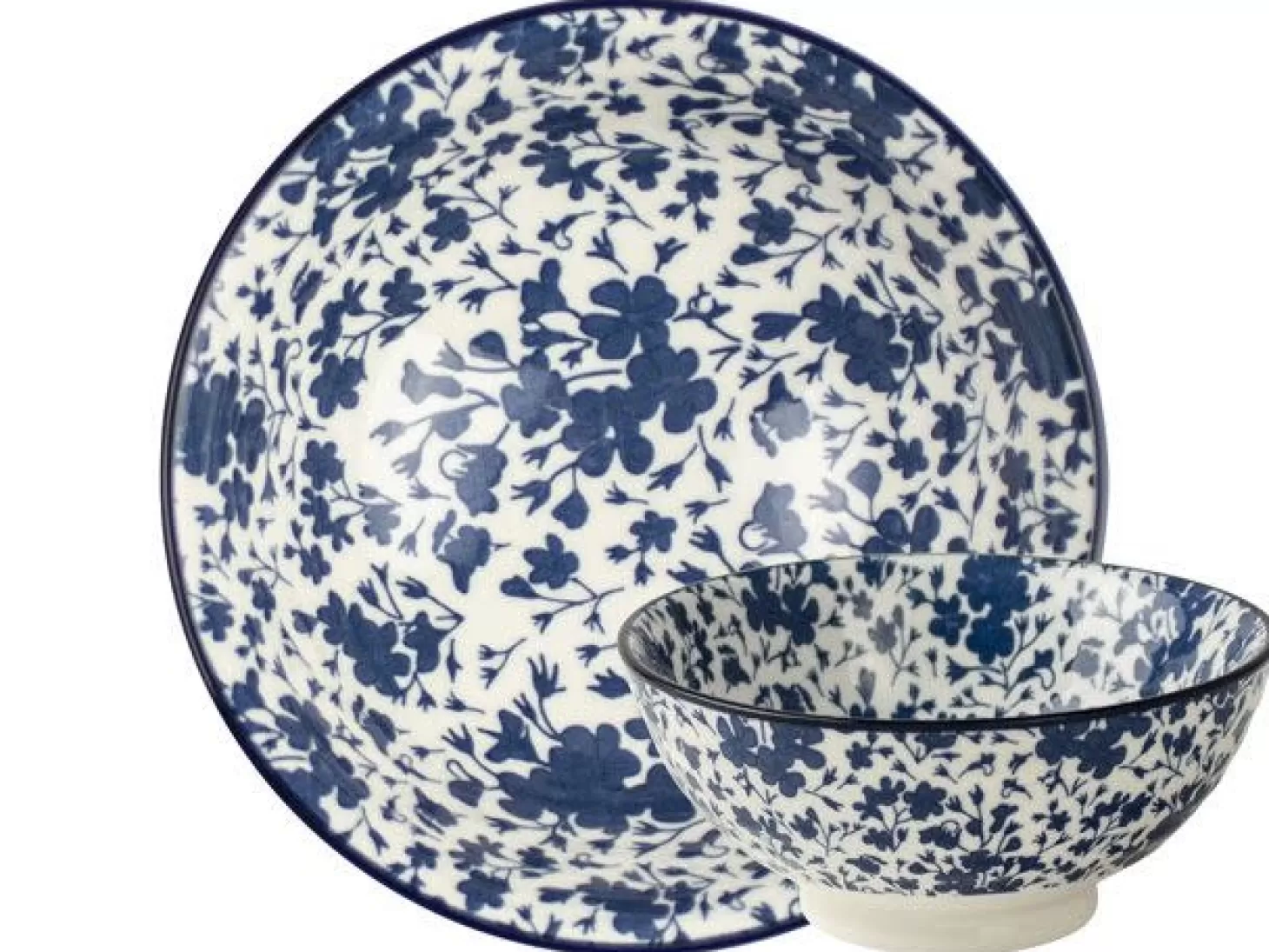 Gusta Schaaltje Floral Blauw/Wit Flash Sale