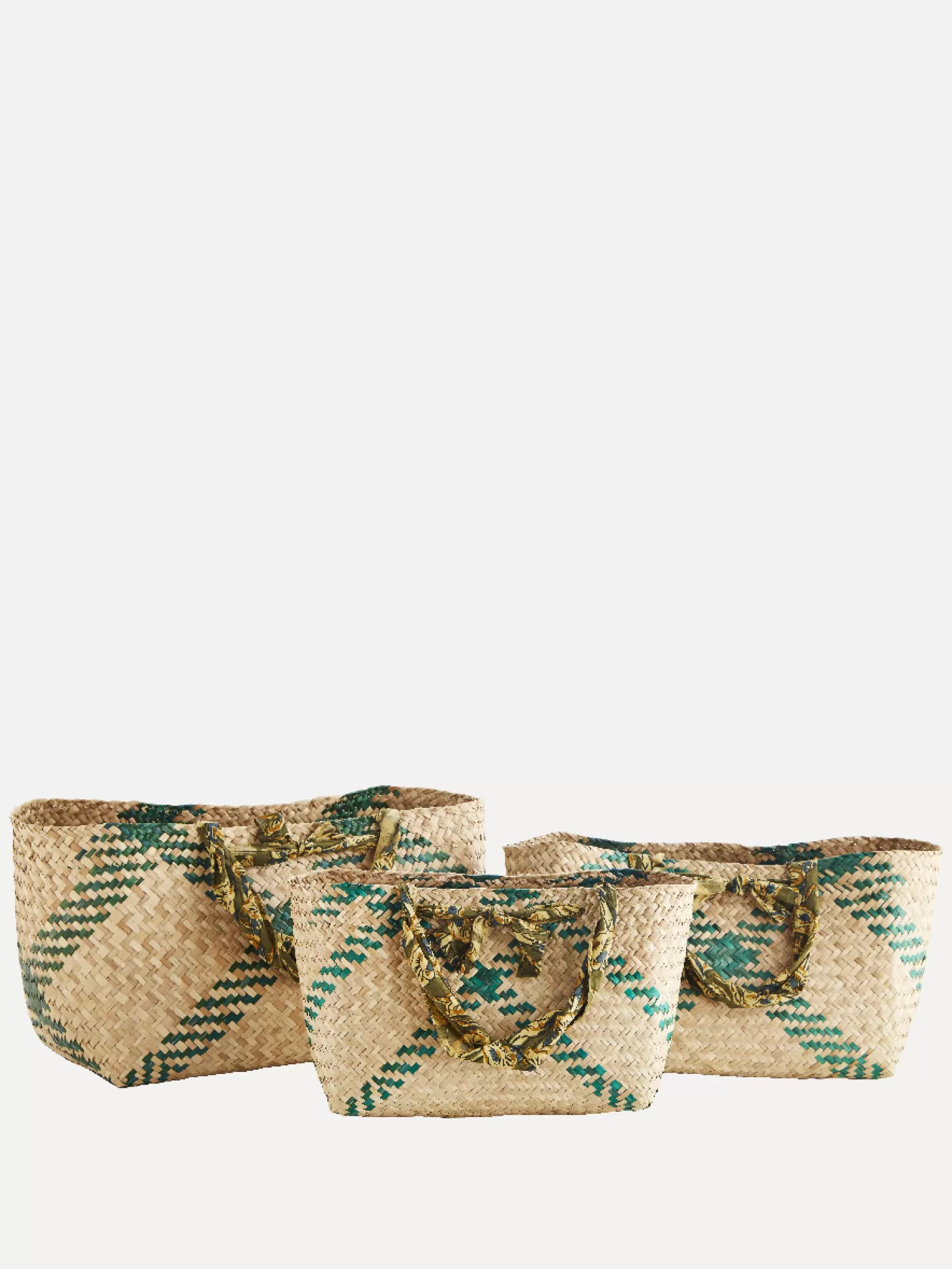 Madam Stoltz Seagrass Tas Met Katoenen Handvaten Large Natural Cheap