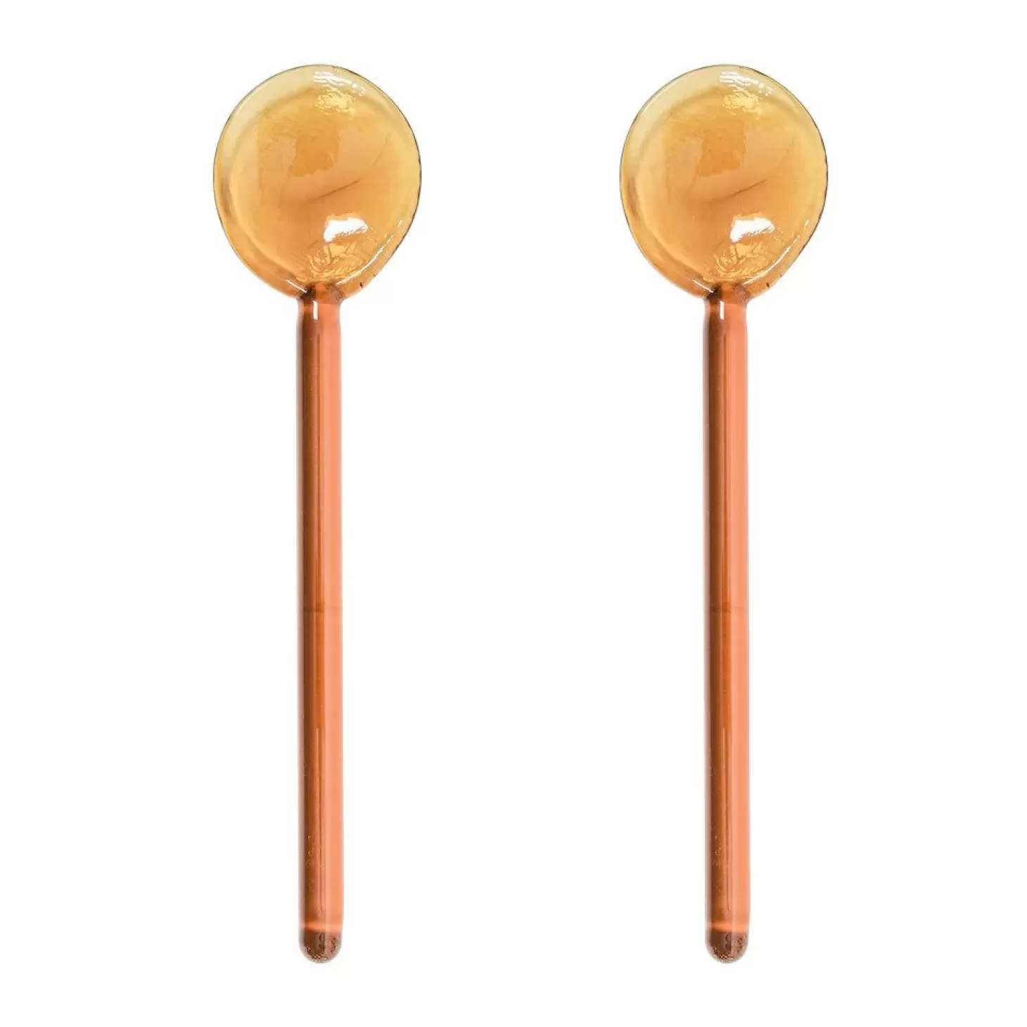 à La Collection Set Van Twee Glazen Lepeltjes Terra Flash Sale