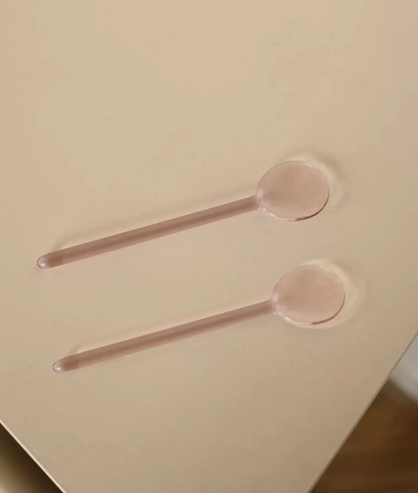 à La Collection Set Van Twee Glazen Lepeltjes Blush Cheap