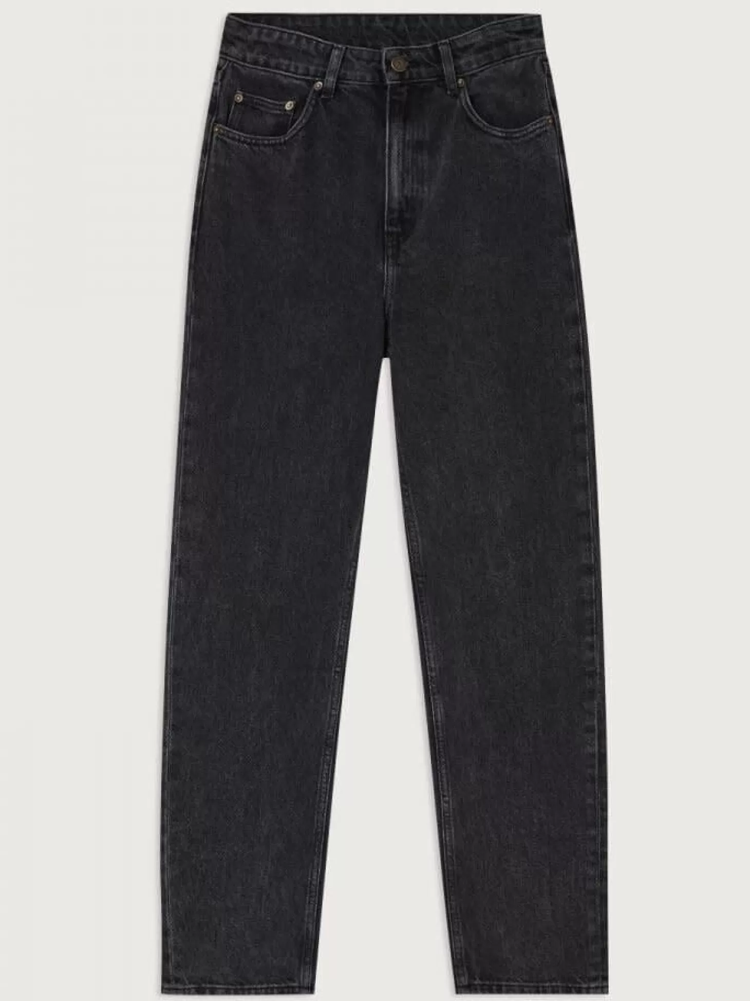 American Vintage Straight Fit Jeans Yopday Black Poivre Sel Fashion