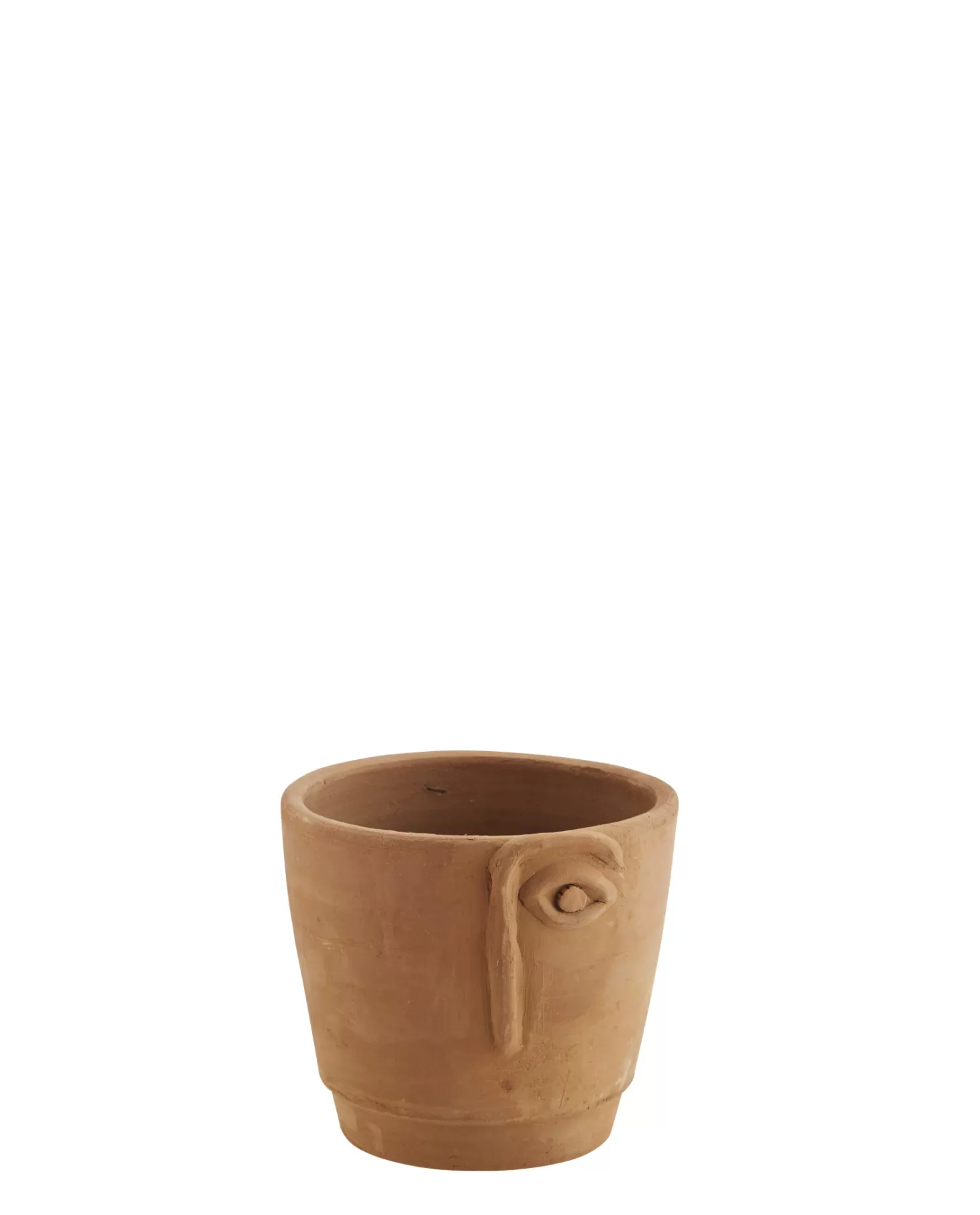 Madam Stoltz Terracotta Bloempot Gezicht Brown Best Sale