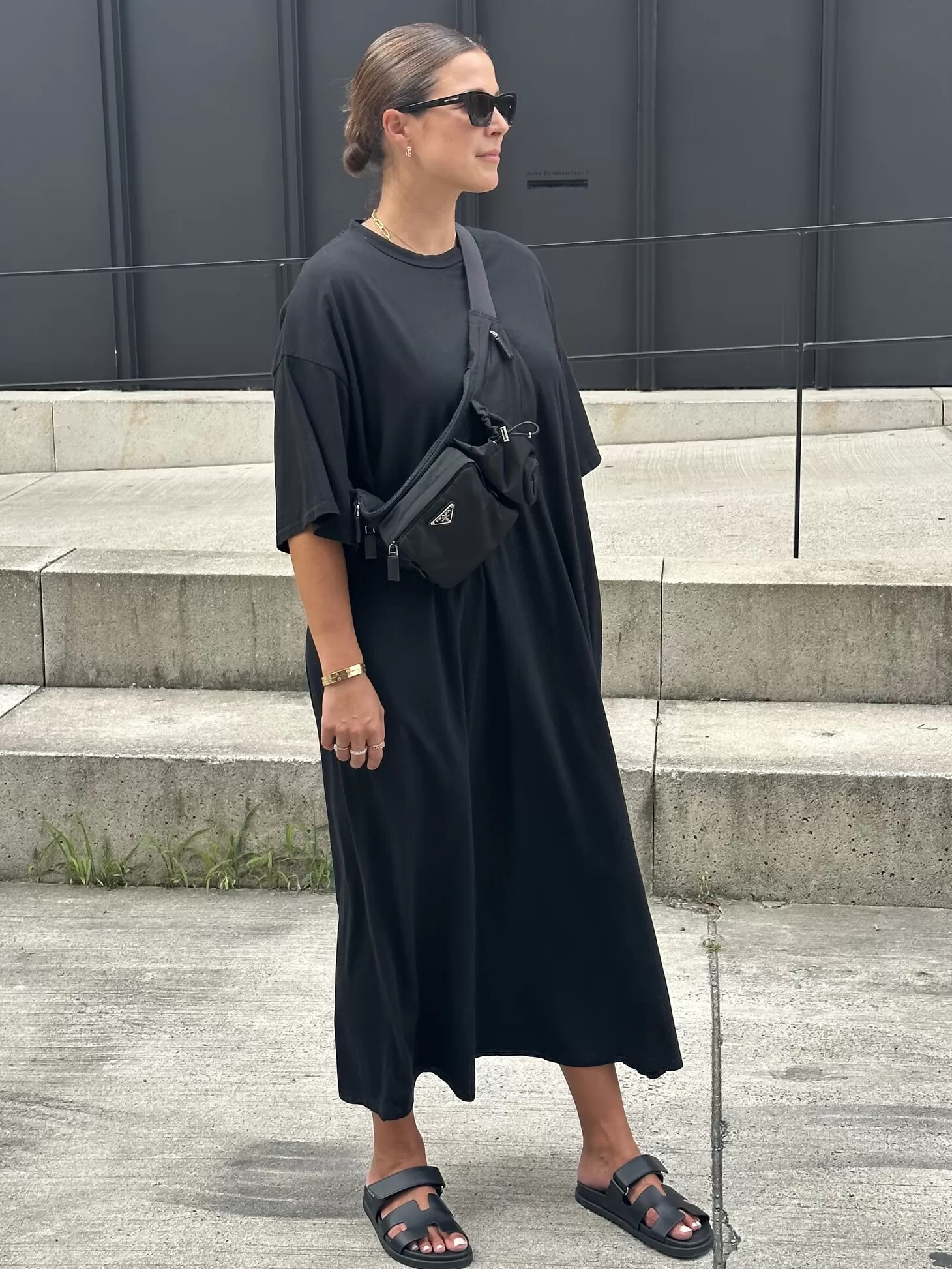 Le Marais T-Shirt Jurk Yara Black Best Sale
