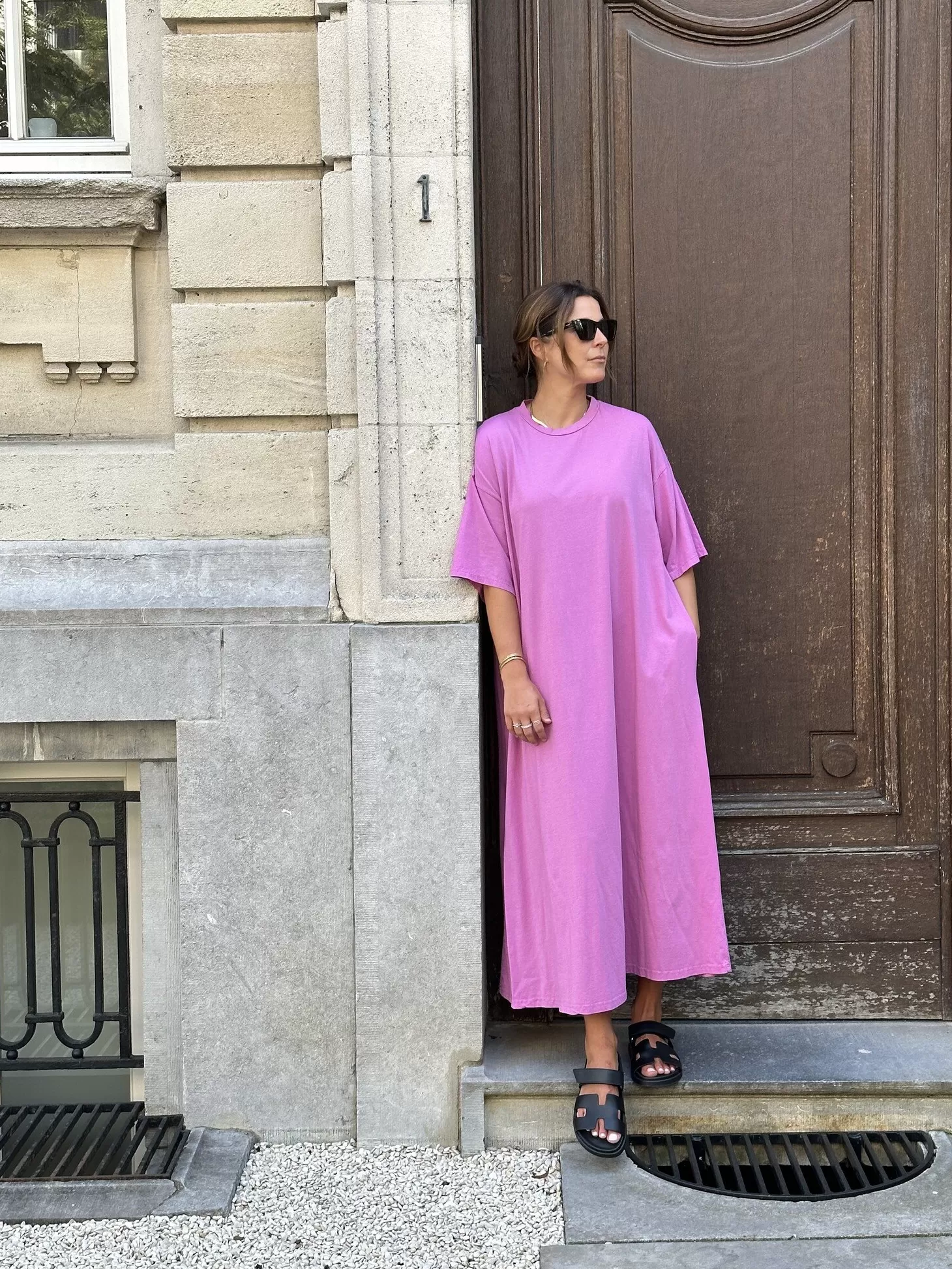 Le Marais T-Shirt Jurk Yara Mauve Best Sale