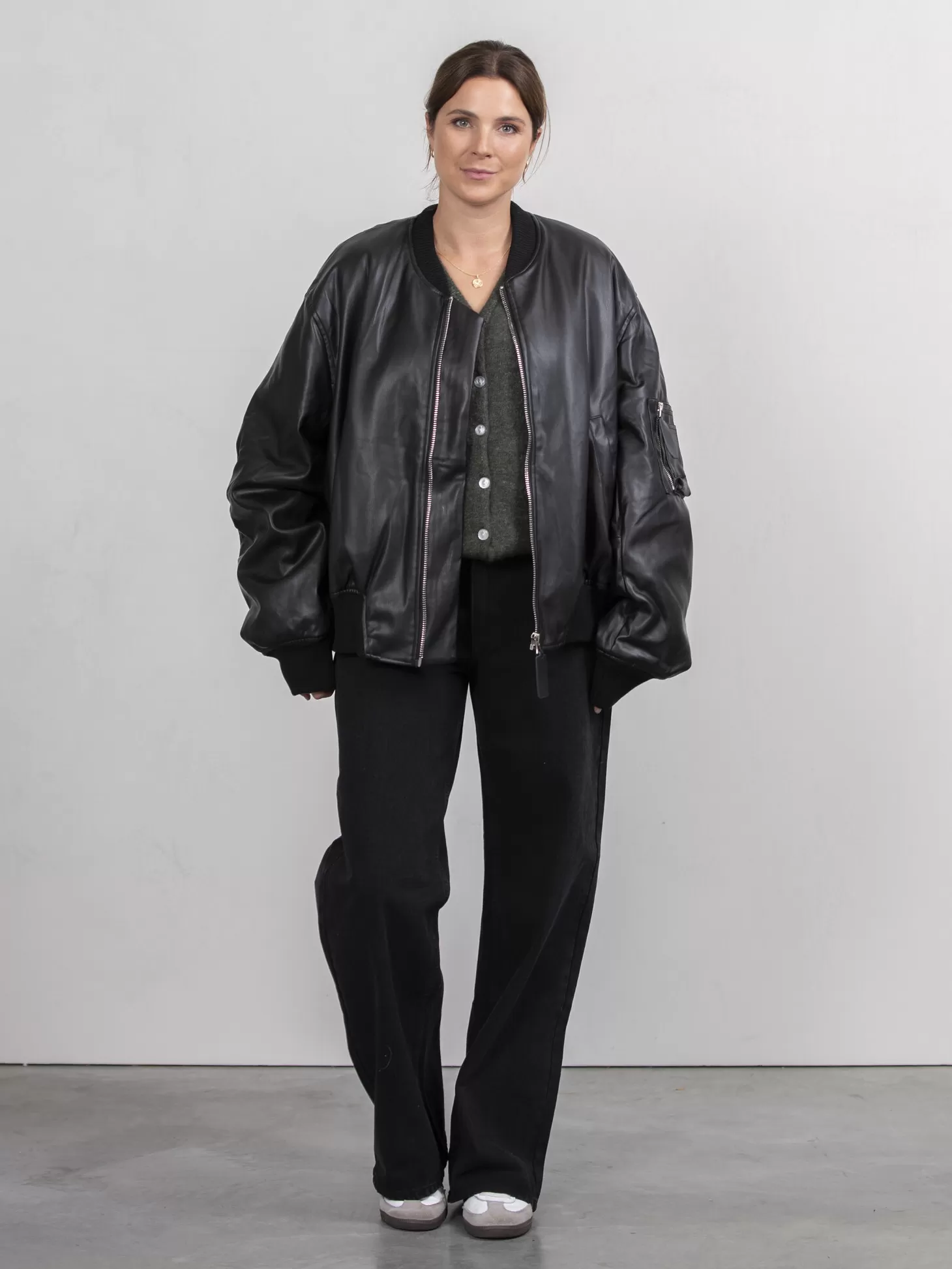 Le Marais Vegan Leren Bomber Noa Black Best