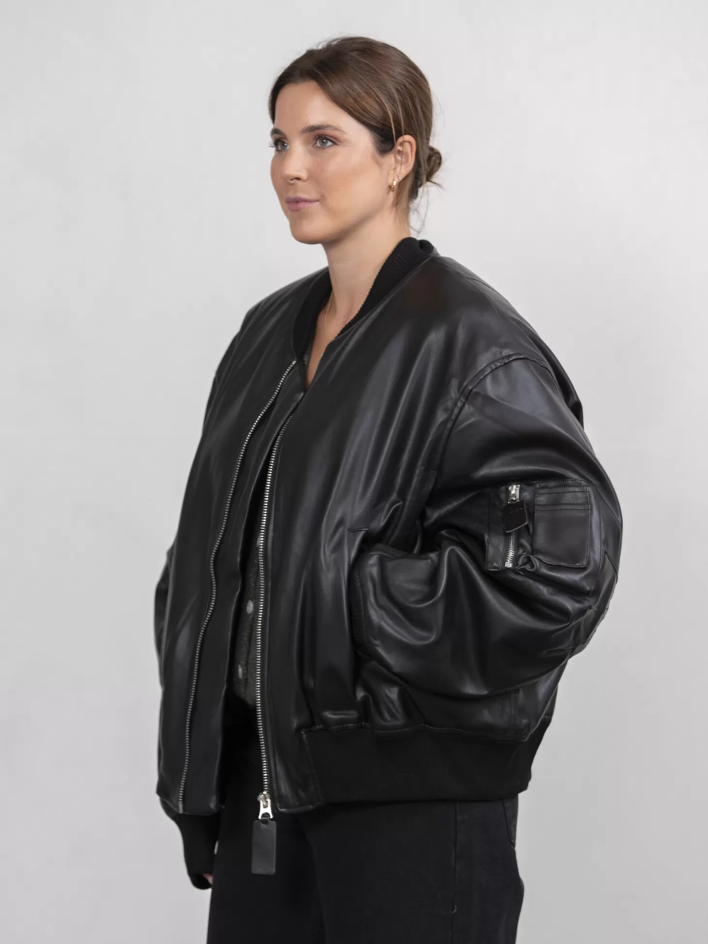 Le Marais Vegan Leren Bomber Noa Black Best