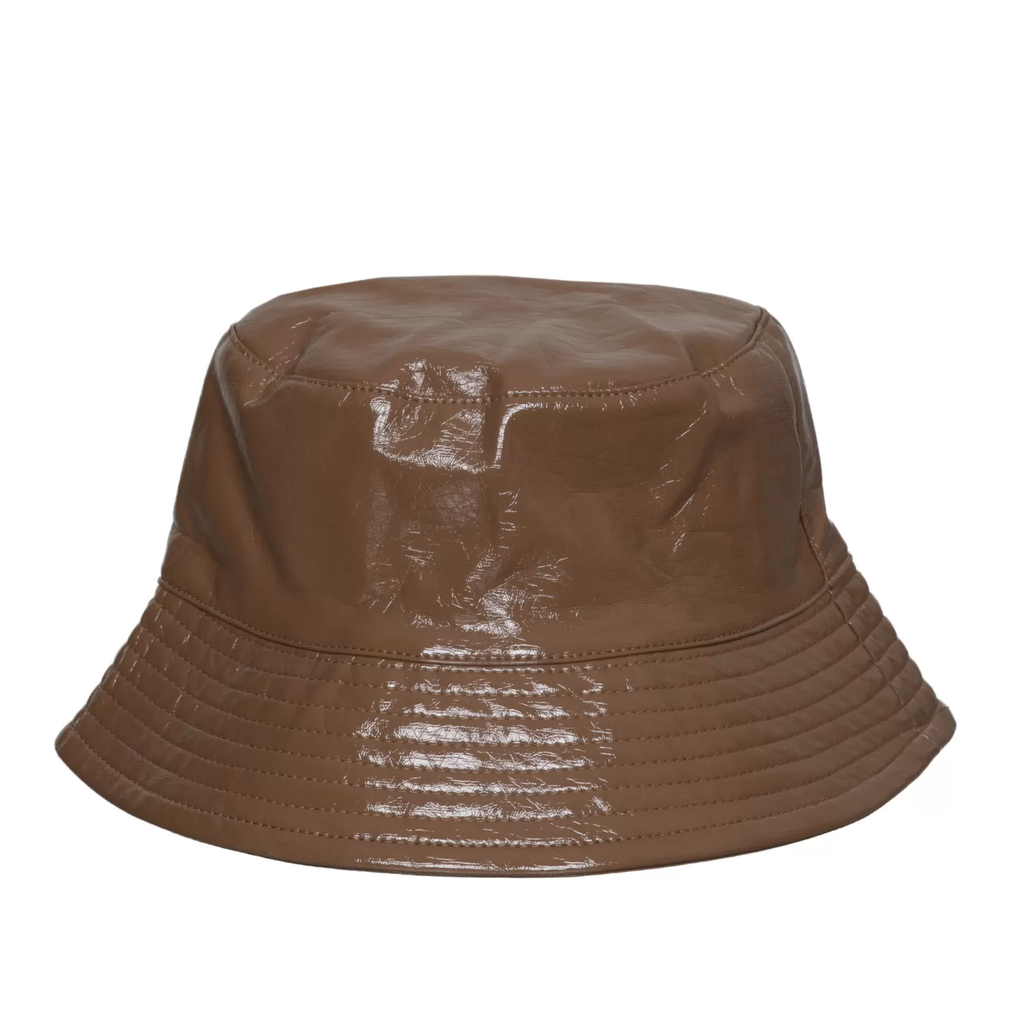 Les Soeurs Vegan Leren Bucket Hat Penny Toffee Flash Sale