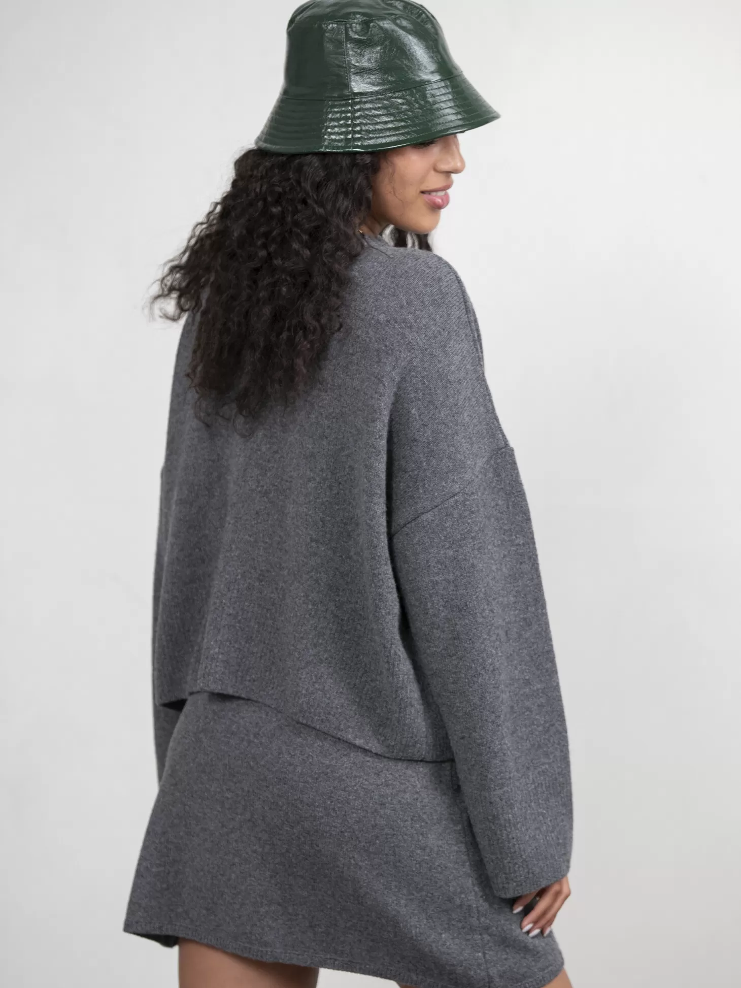 Les Soeurs Vegan Leren Bucket Hat Penny Dark Green Sale