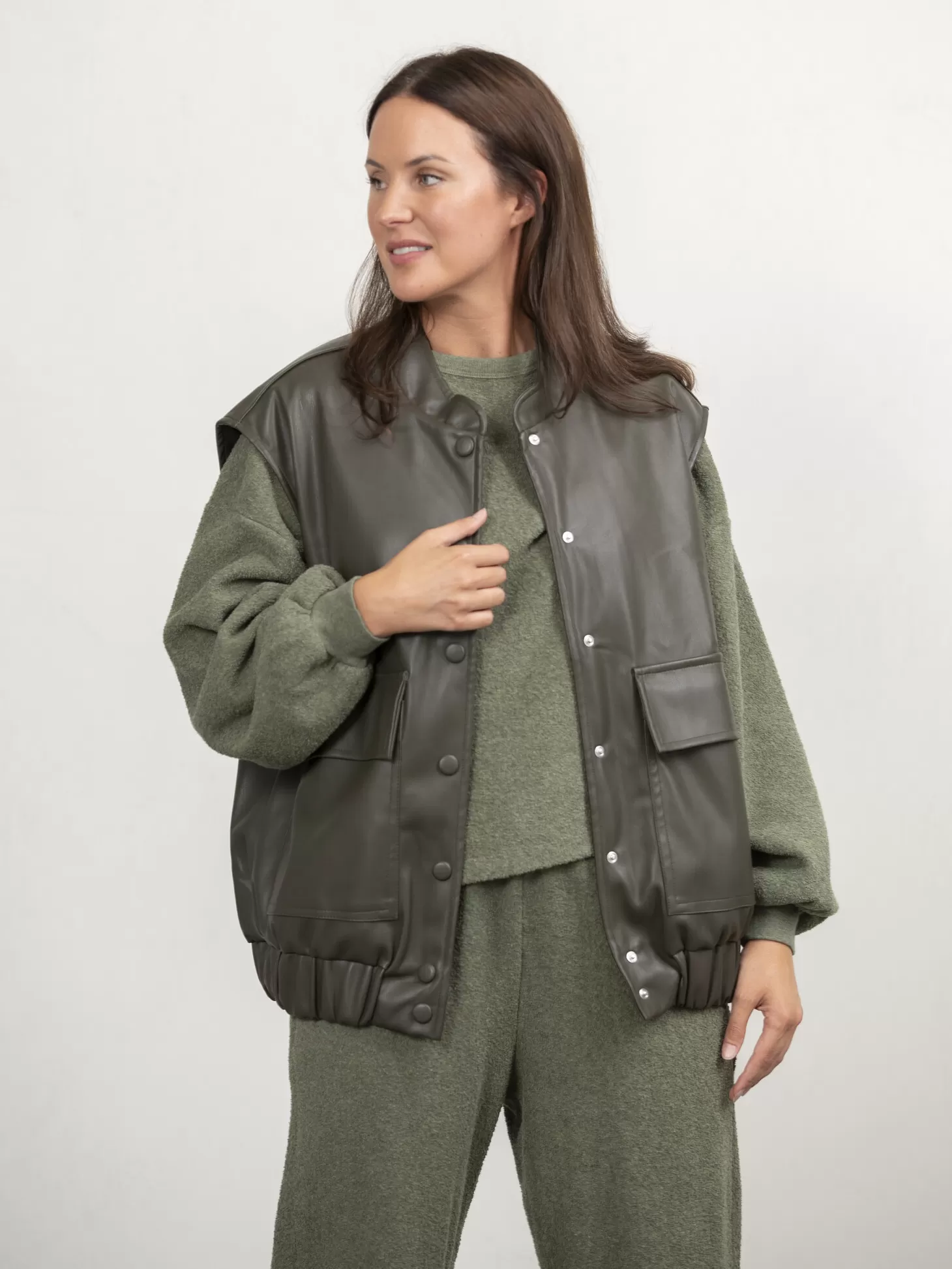 Le Marais Vest Nate Khaki Fashion