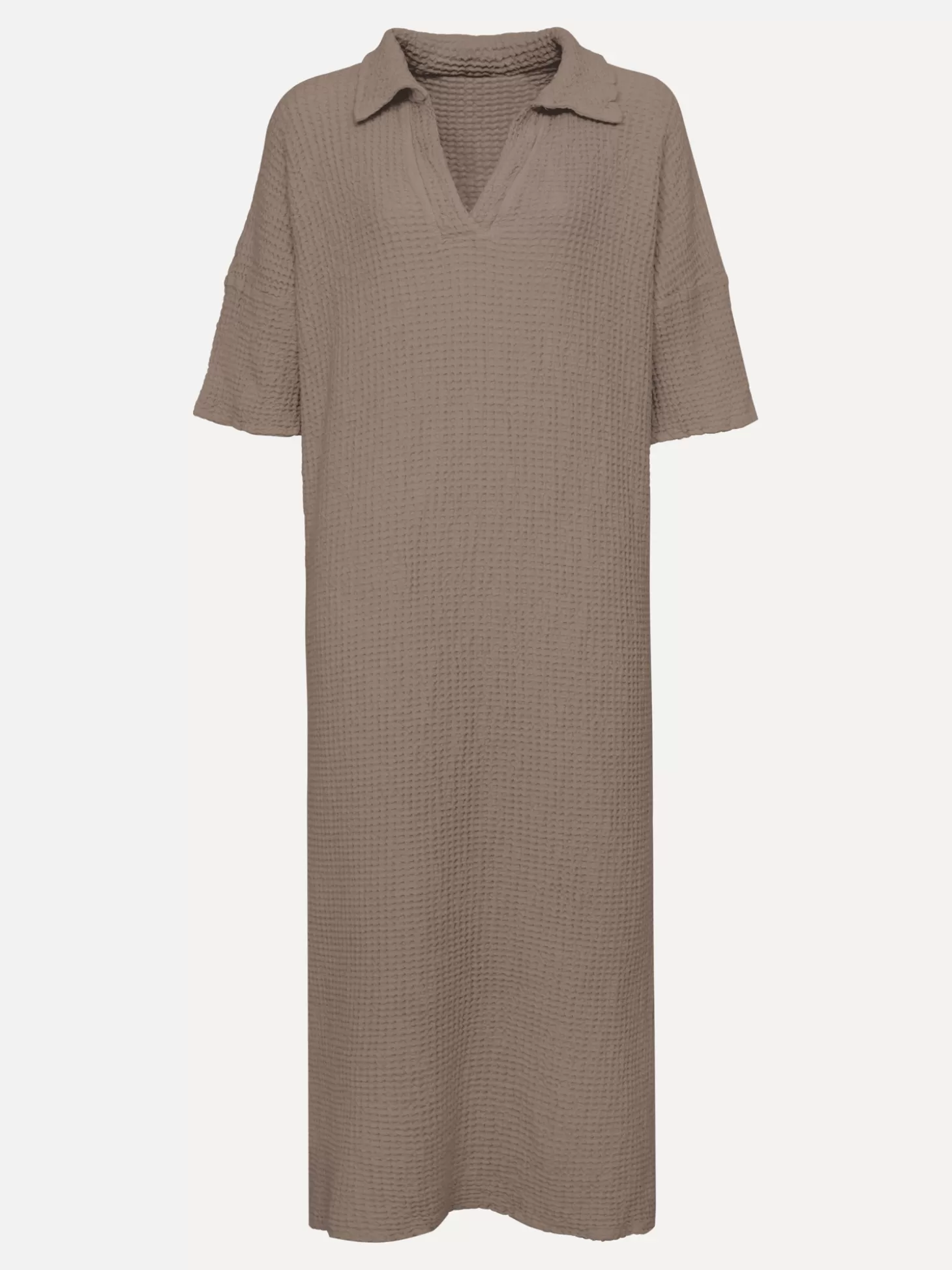 Le Marais Wafel Gebreide Jurk Kimo Camel Shop