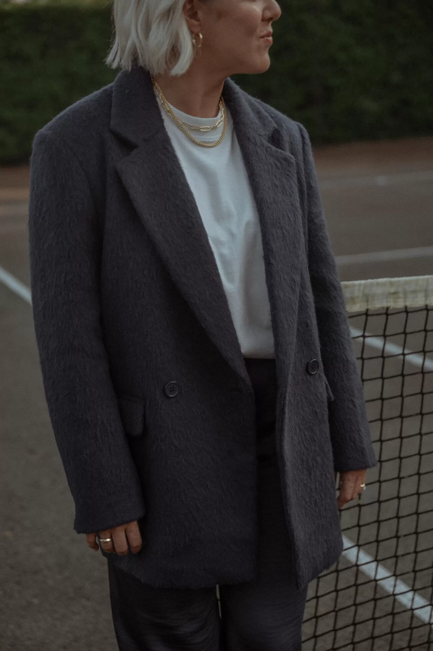 Les Soeurs Wollen Blazer Alissa Navy New