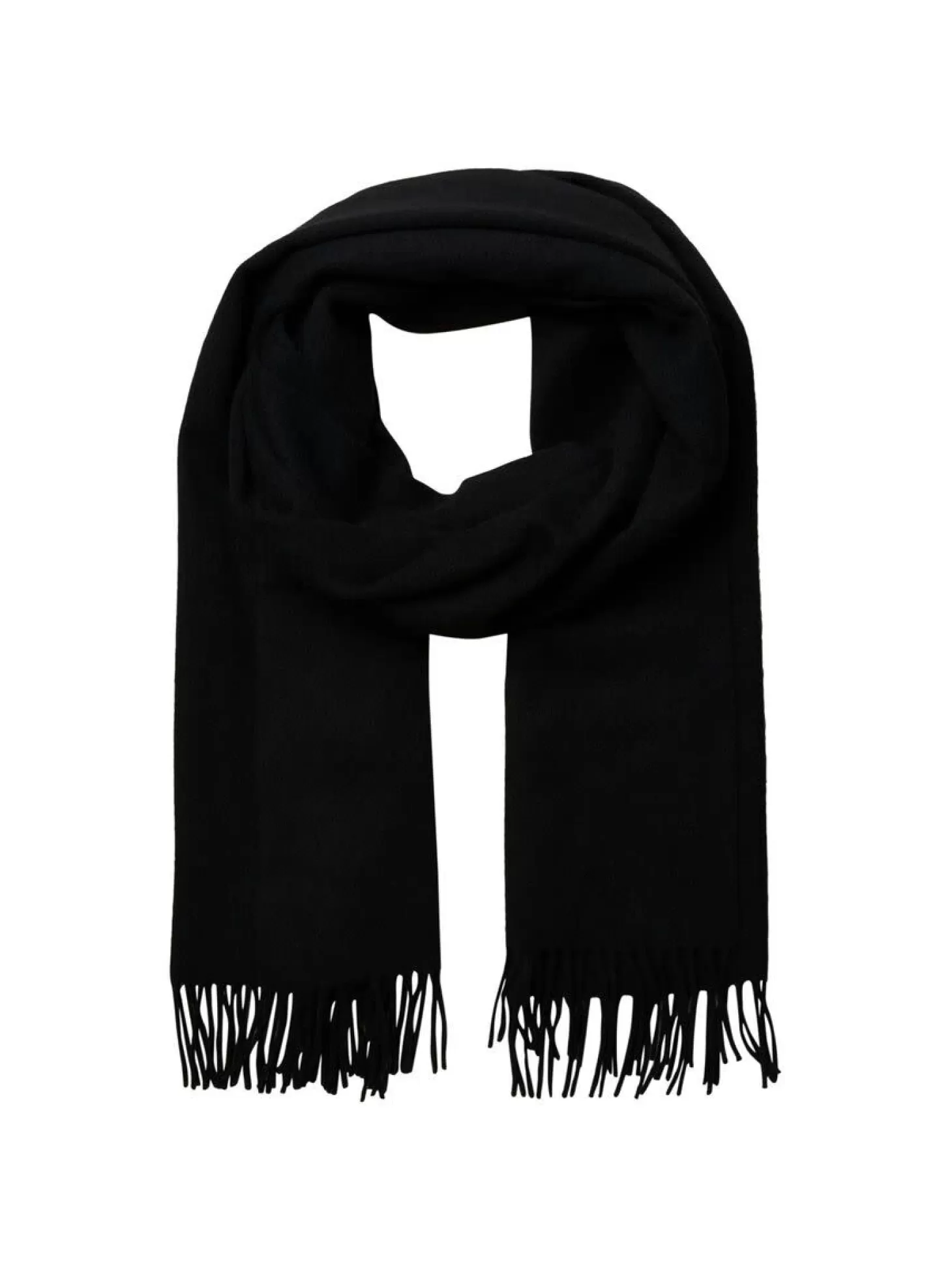 Selected Wollen Sjaal Time Black Best Sale