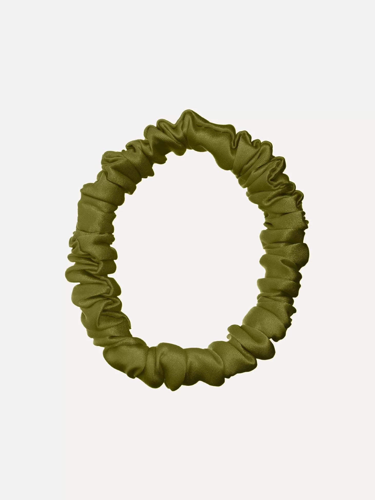 Les Soeurs Zijden Scrunchie Olive Flash Sale